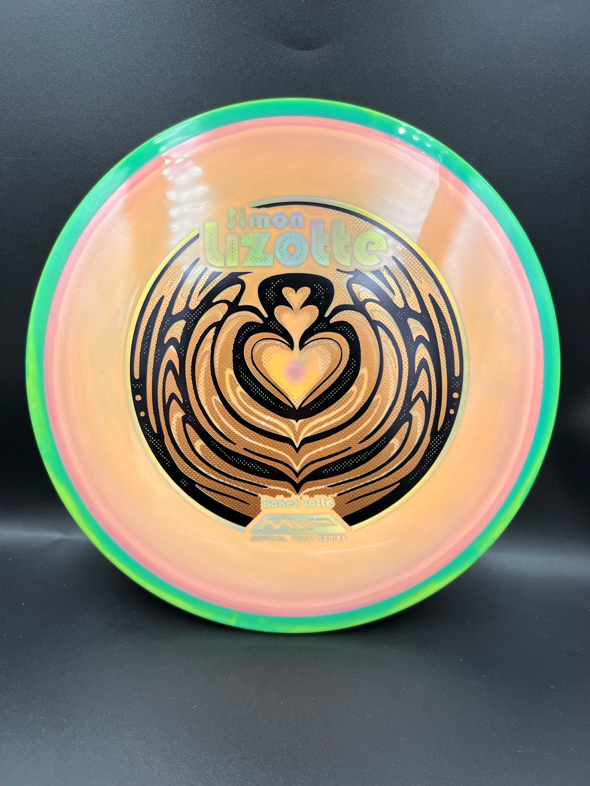 MVP Simon Lizotte Bokeh Latte Team Series Green Yellow Rim Black Bronze Foil - 175g