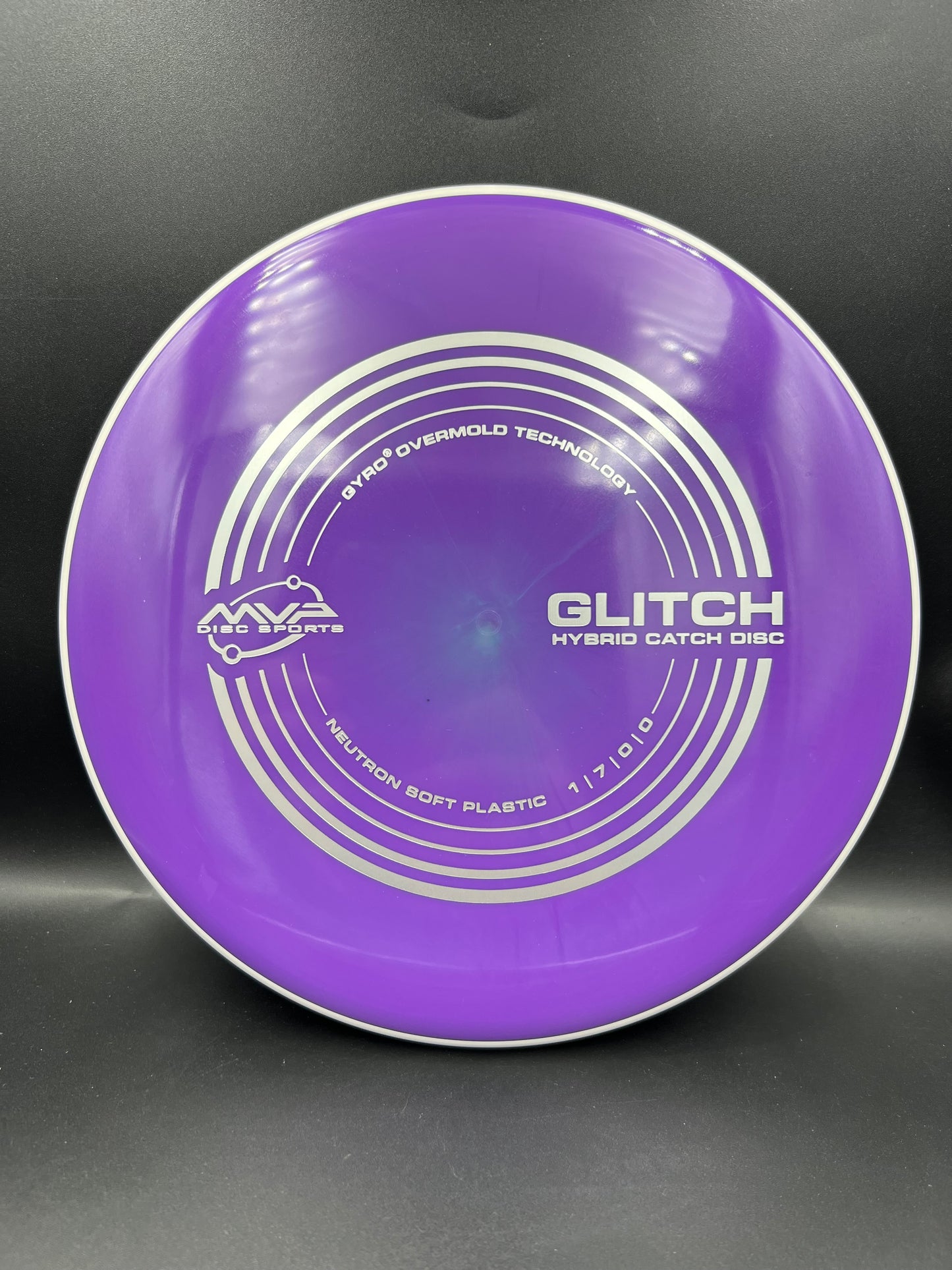 MVP Neutron Soft Glitch Purple Silver Stamp - 152g