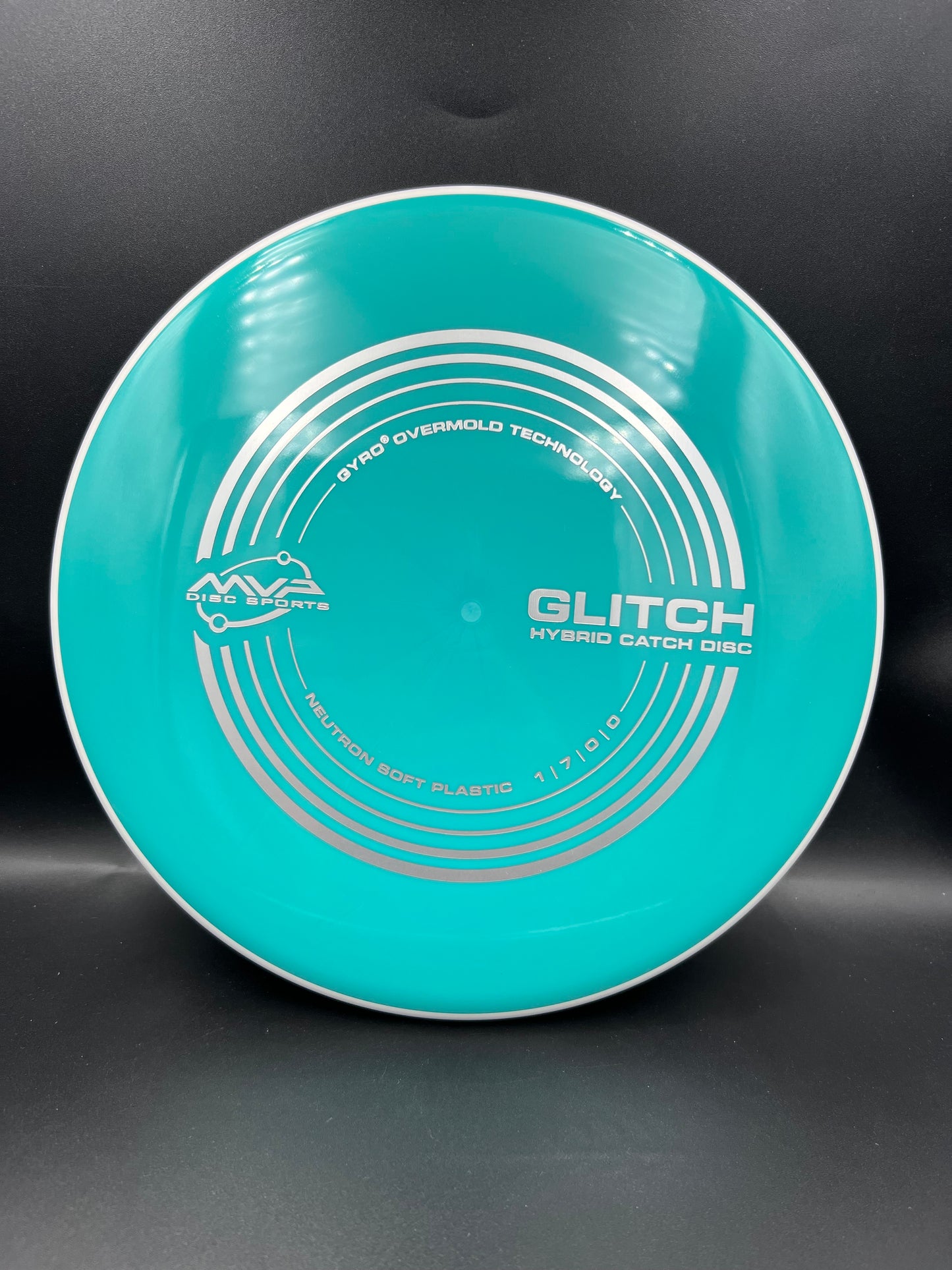 MVP Neutron Soft Glitch Teal Silver Stamp - 149g