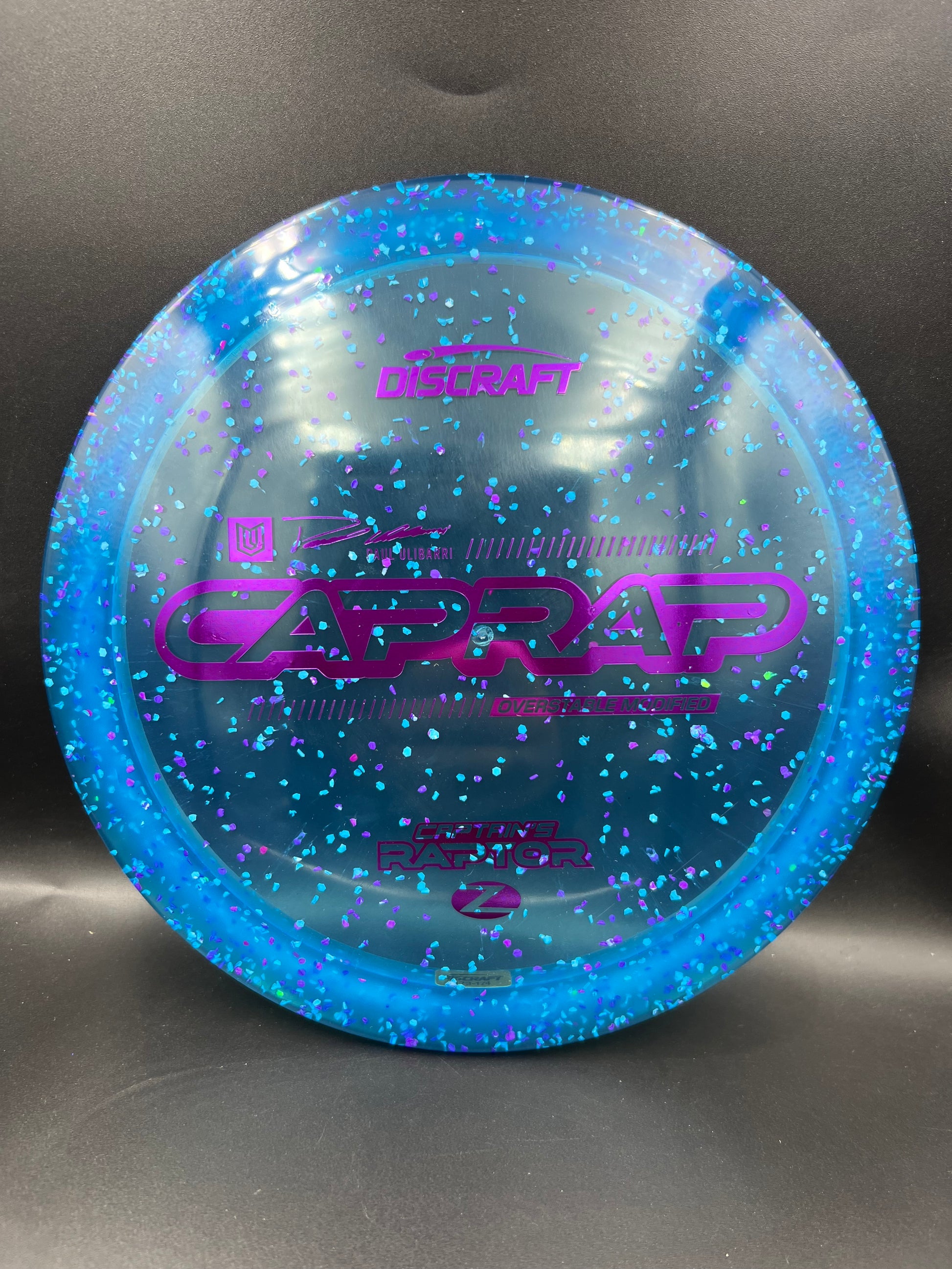 Discraft 2026 Paul Ulibarri Z Confetti Captain’s Raptor Blue Purple Stamp - 173-174g
