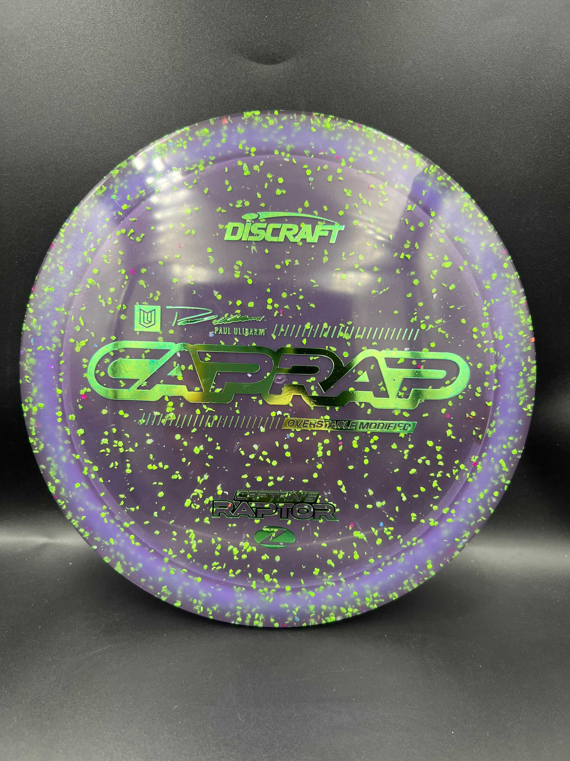 Discraft 2026 Paul Ulibarri Z Confetti Captain’s Raptor Blue Purple Green Gold Stamp - 173-174g