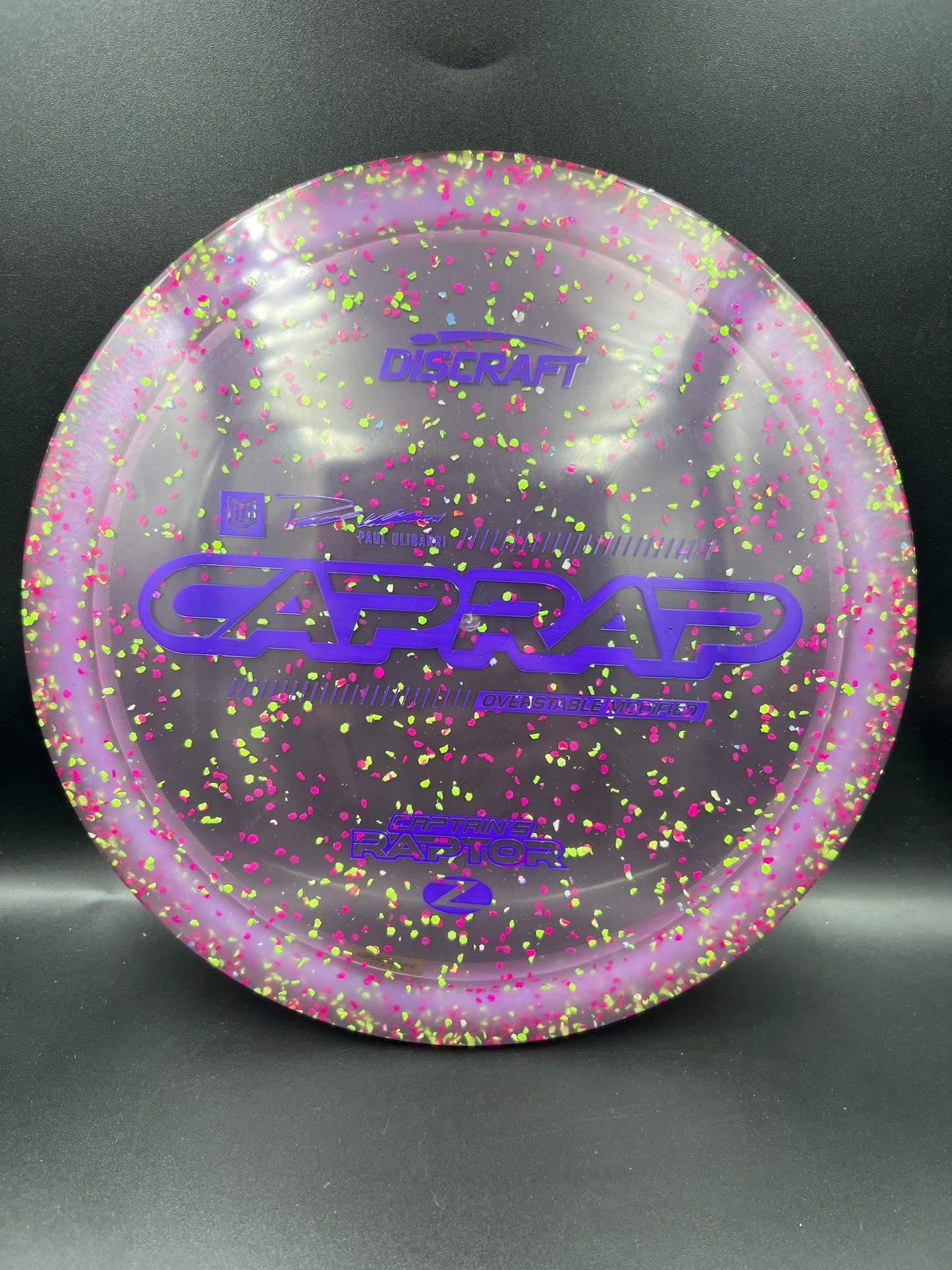 Discraft 2026 Paul Ulibarri Z Confetti Captain’s Raptor Light Purple Purple Stamp - 173-174g