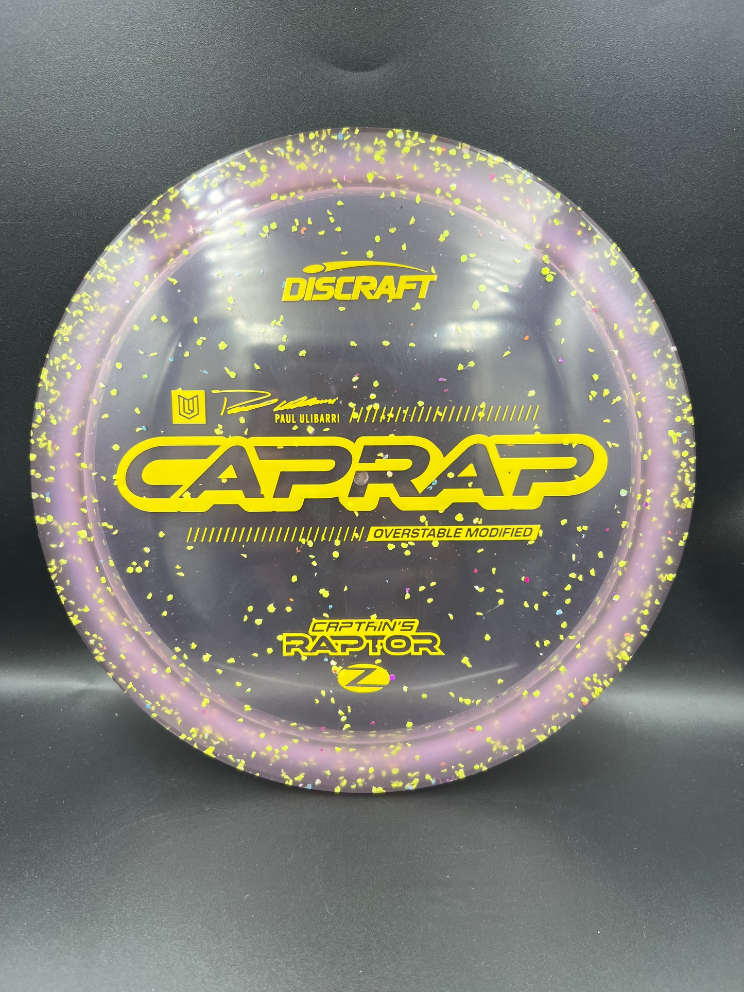 Discraft 2026 Paul Ulibarri Z Confetti Captain’s Raptor Light Pink Yellow Stamp - 173-174g