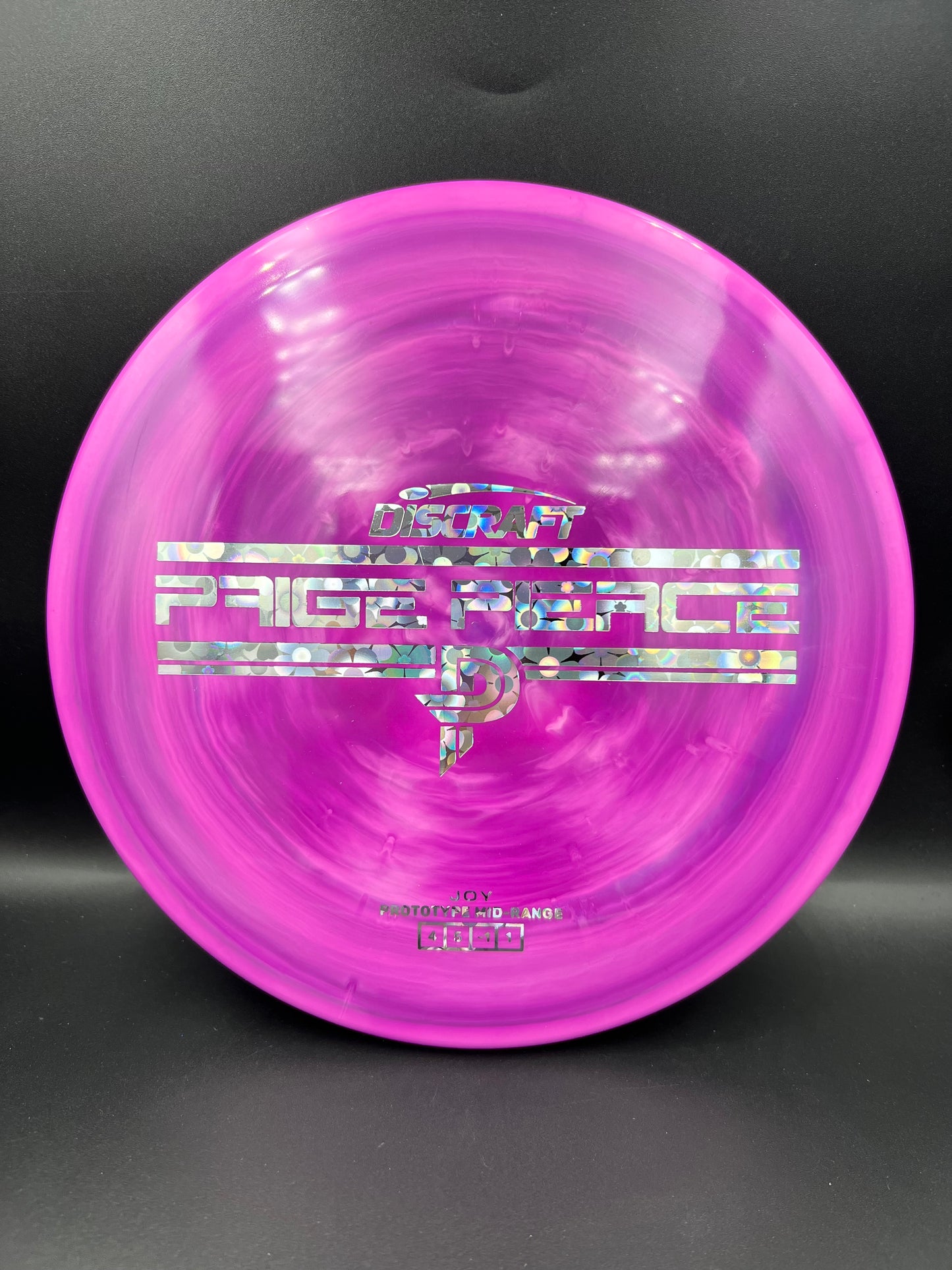 Discraft Prototype Paige Pierce ESP Joy Pink Purple Silver Flower Stamp - 174g