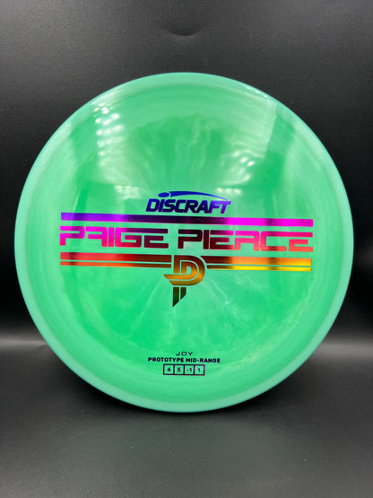 Discraft Prototype Paige Pierce ESP Joy Green Rainbow Stamp - 164-166g