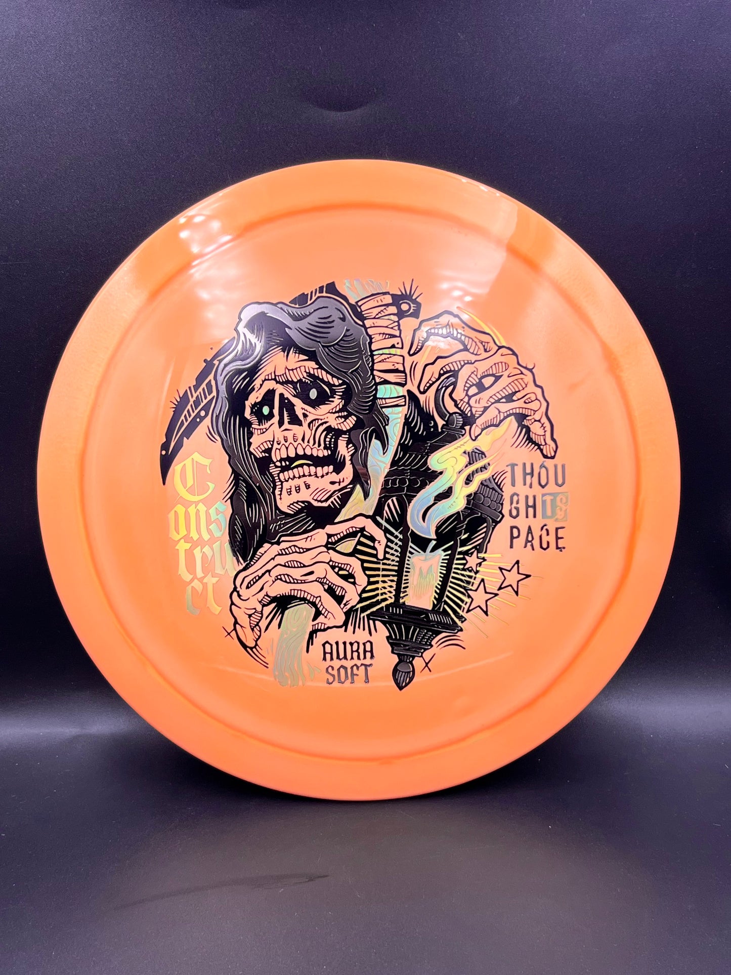 Thought Space Aura Soft Construct Orange Silver Black Stamp - 172g