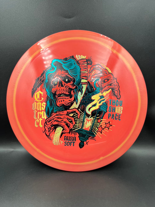 Thought Space Aura Soft Construct Light Red Blue Bronze Stamp - 174g