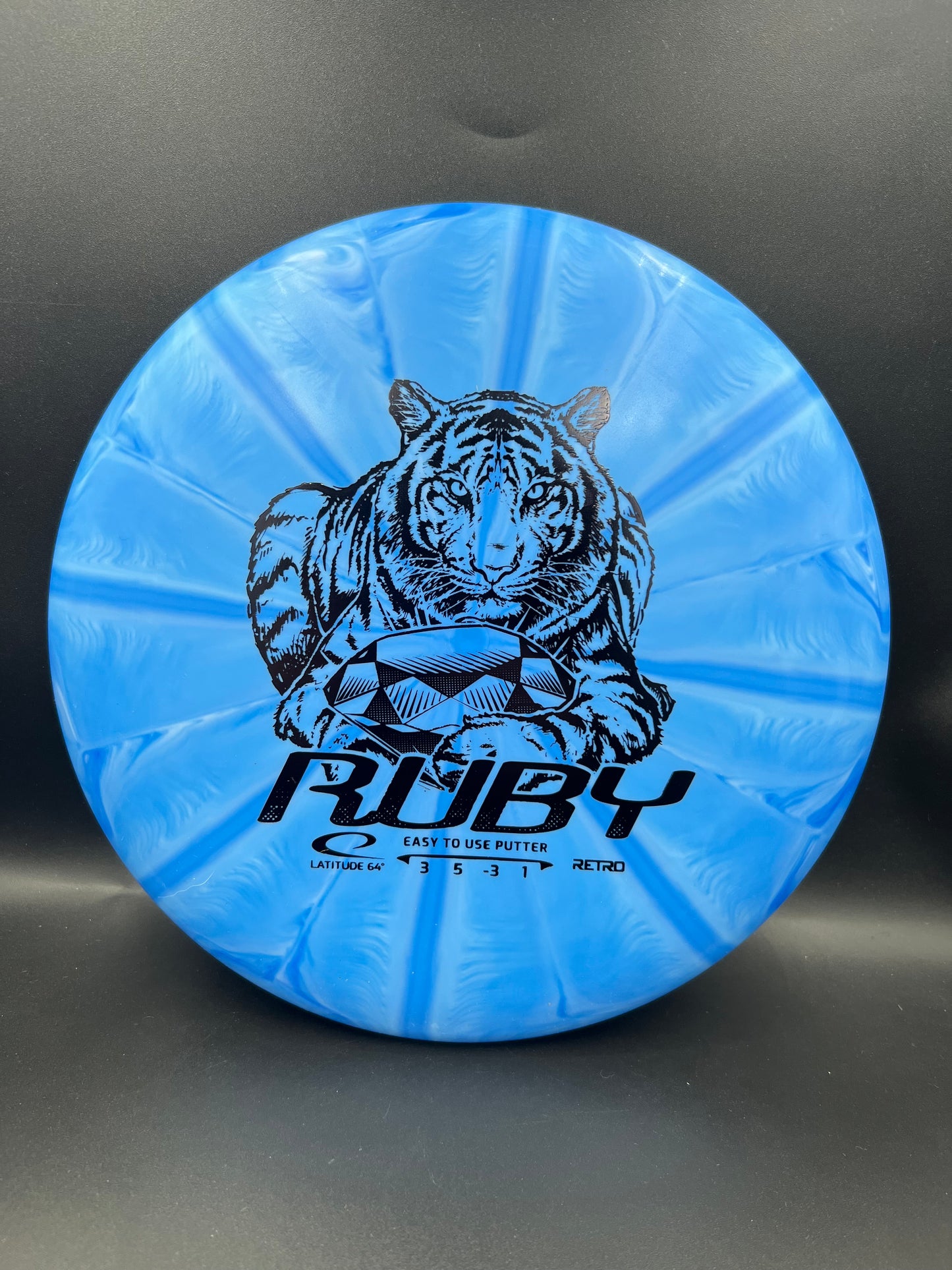 Lat64 Retro Ruby Blue Black Stamp - 158g