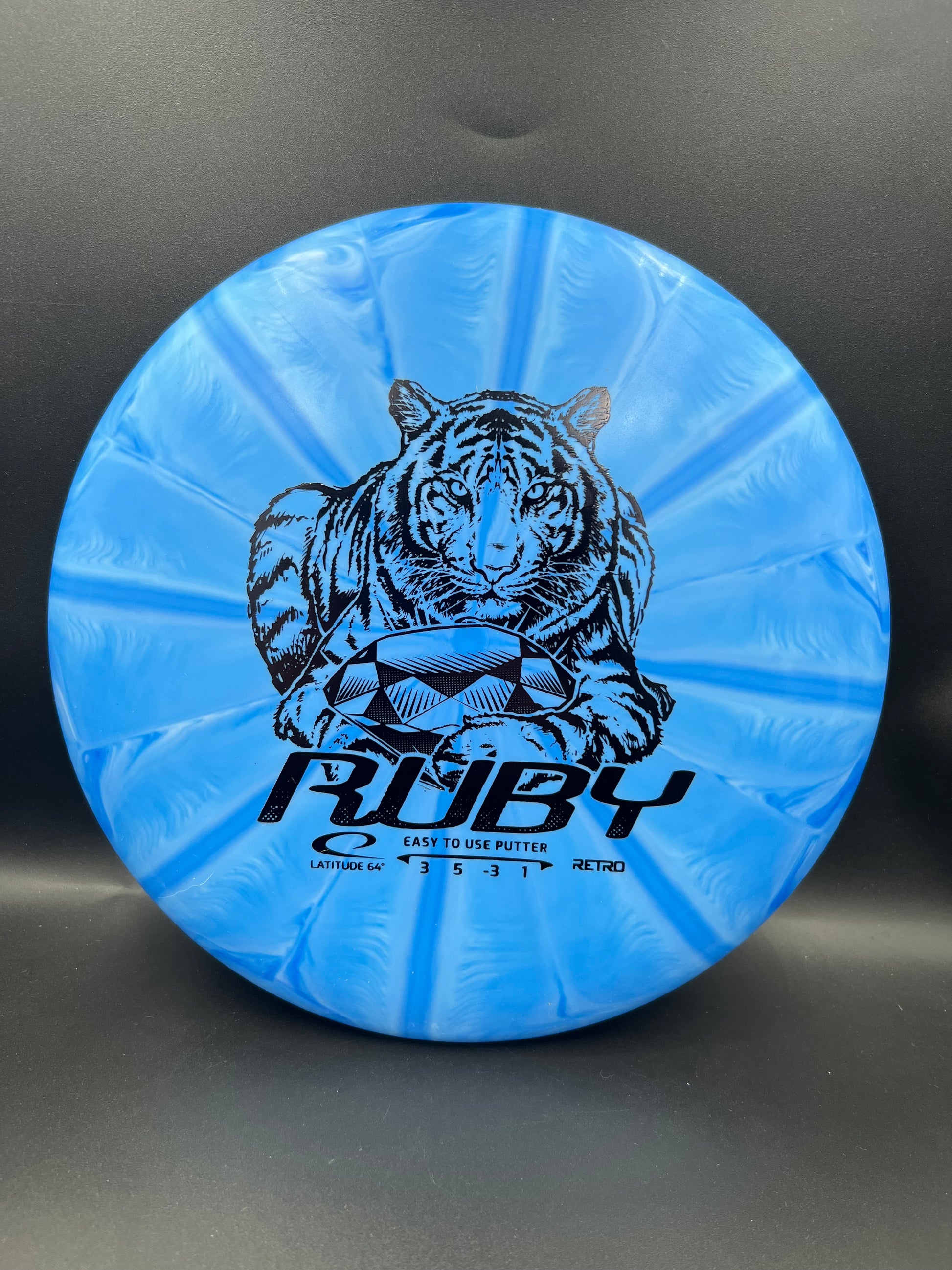 Lat64 Retro Ruby Blue Black Stamp - 158g