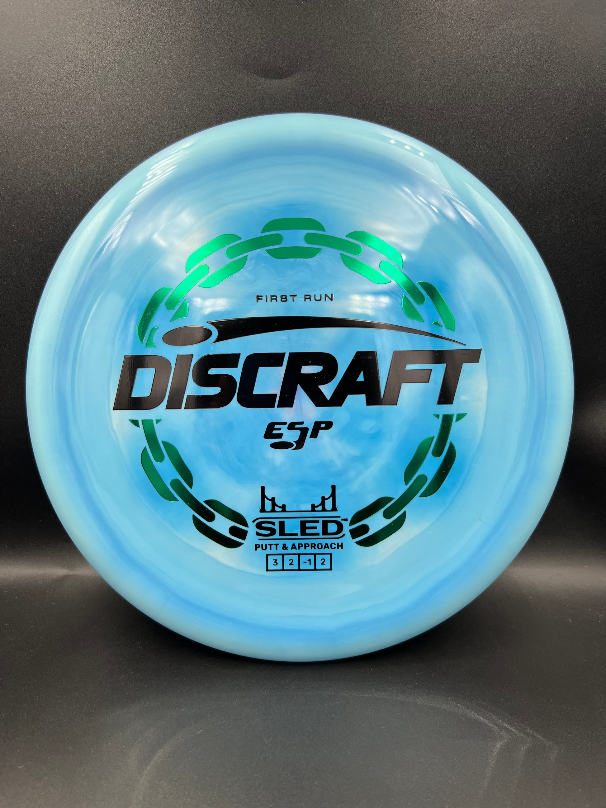 Discraft First Run ESP Sled Blue Teal Black Stamp - 176g