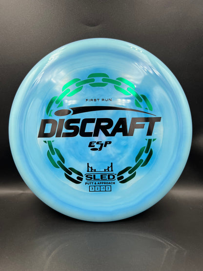 Discraft First Run ESP Sled Blue Teal Black Stamp - 176g