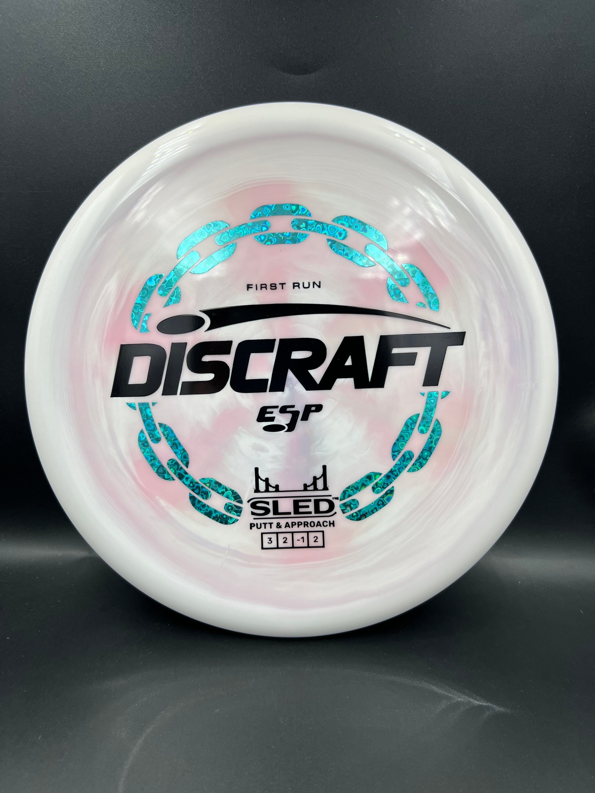 Discraft First Run ESP Sled White Gray Blue Black Stamp - 178g
