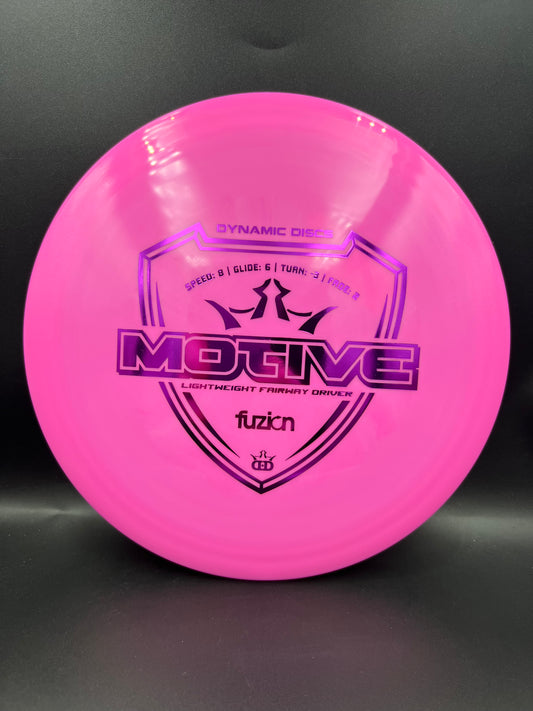 Dynamic Discs Fuzion First Run Motive (Lightweight) Pink Pink Purple Stamp - 146g