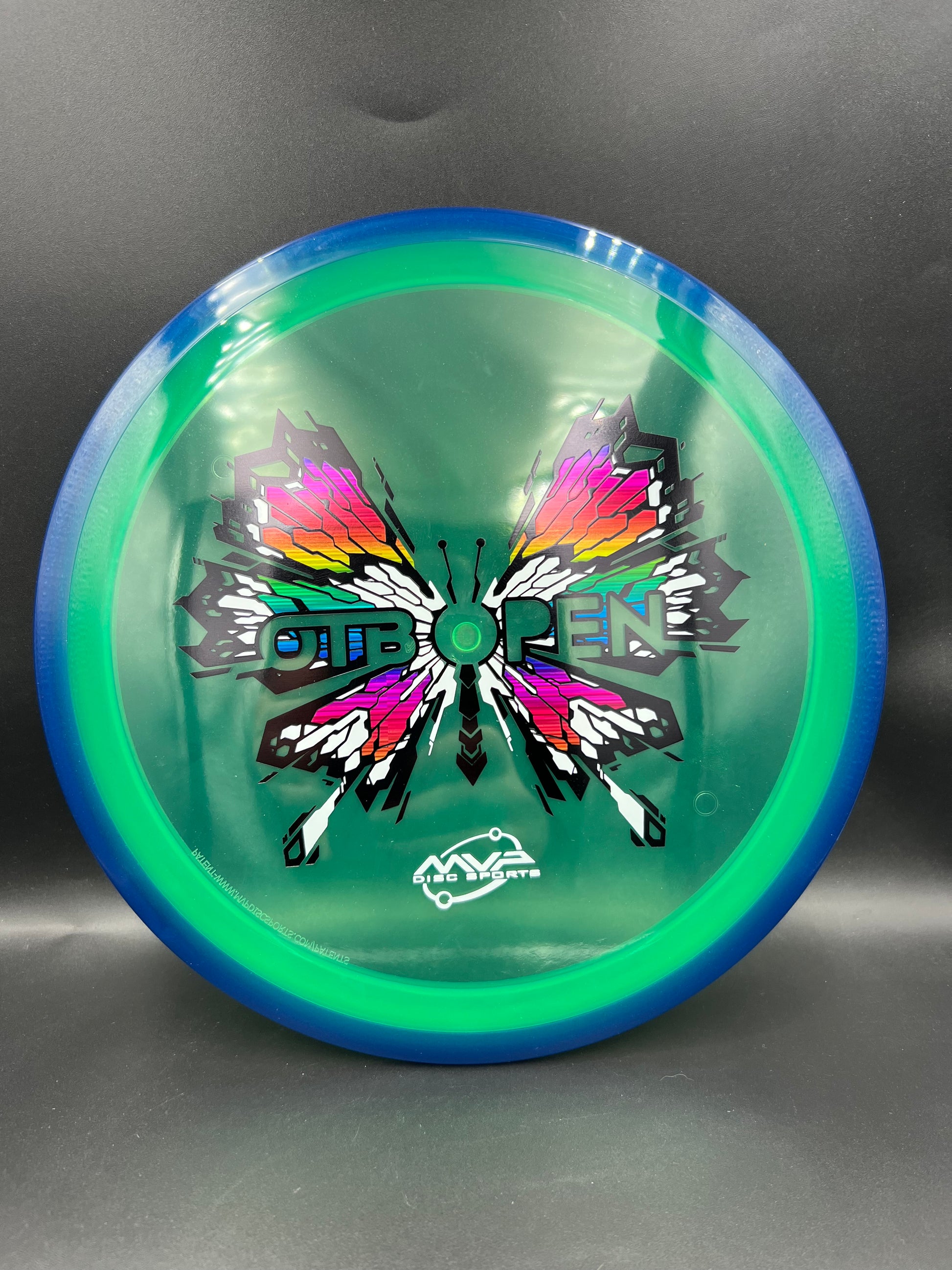 2026 OTB Axiom Prism Proton Soft Insanity Blue Rim Green Plate - 158g