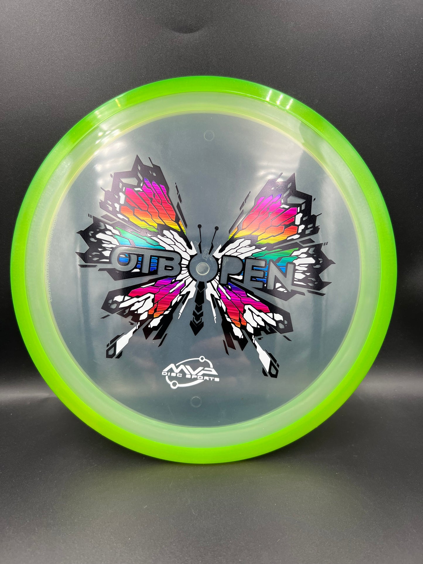 2026 OTB Axiom Prism Proton Soft Insanity Yellow Green Rim Clear Plate - 158g