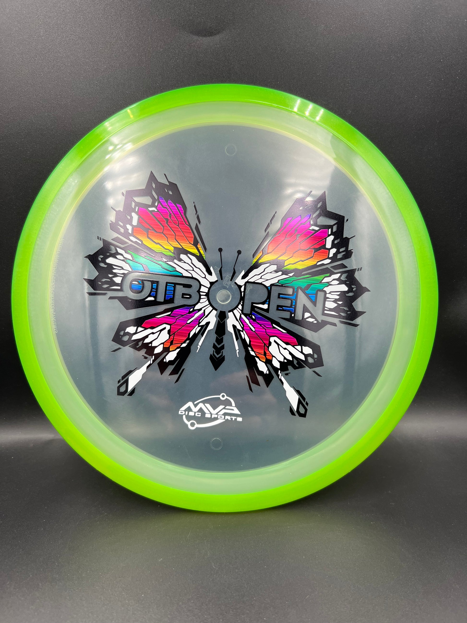 2026 OTB Axiom Prism Proton Soft Insanity Yellow Green Rim Clear Plate - 158g
