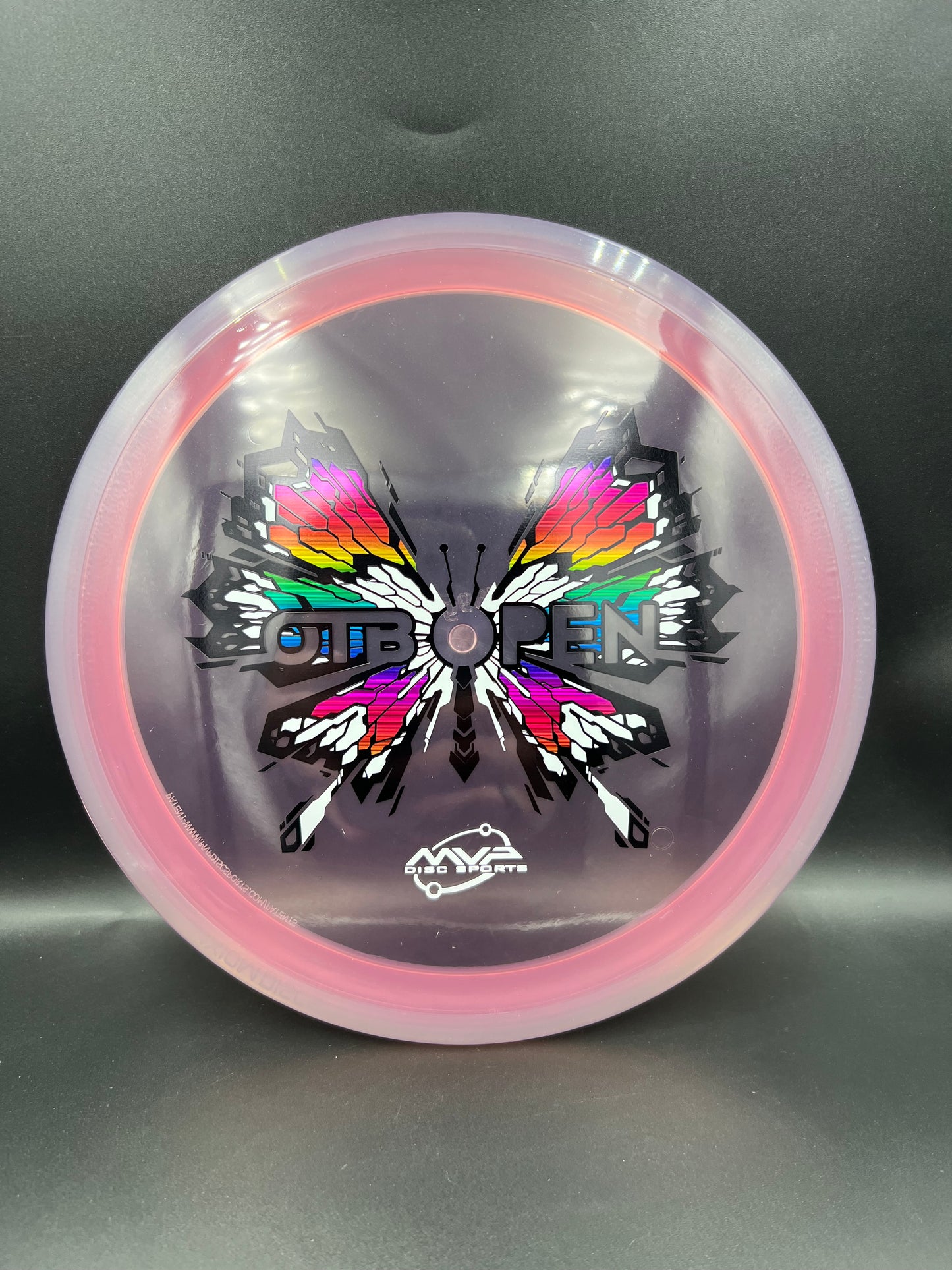 2026 OTB Axiom Prism Proton Soft Insanity Clear Rim Pink Plate - 159g