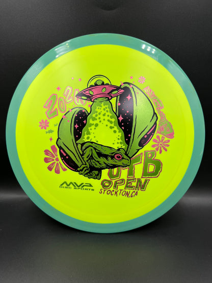 2026 OTB Axiom Fission Delirium Green Blue Rim Yellow Plate - 174g