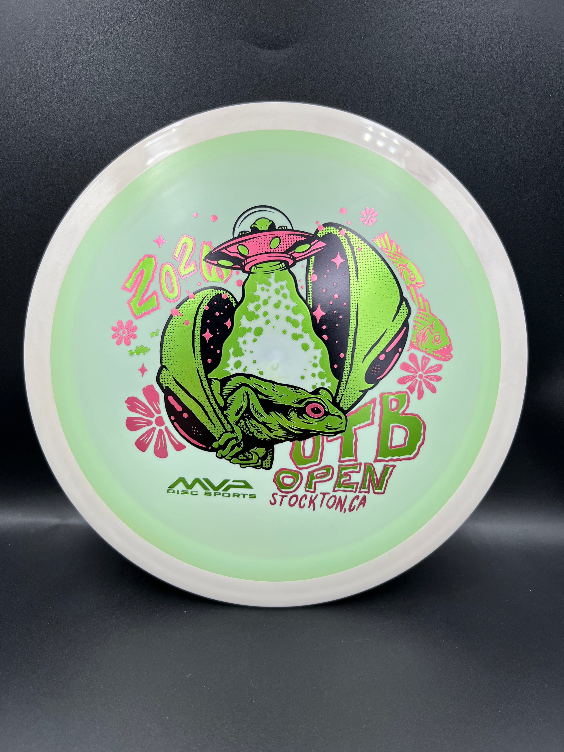2026 OTB Axiom Fission Delirium White Rim Light Green Plate - 175g