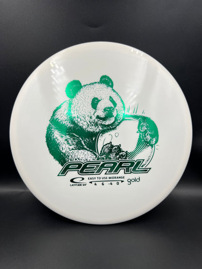 Lat64 Gold Pearl White Green Stamp - 158g
