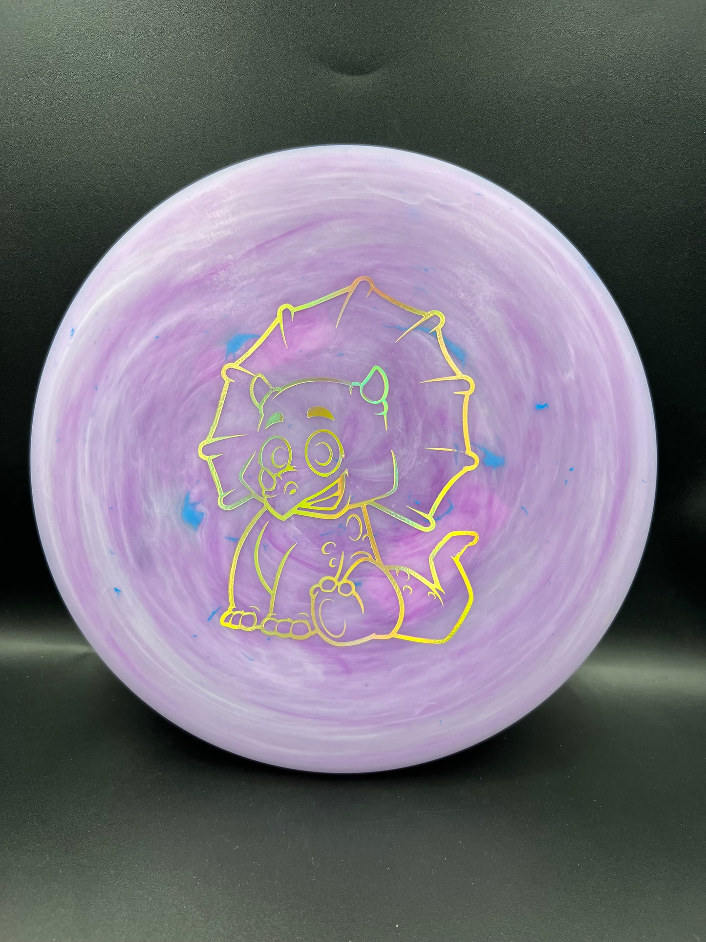Dino Discs Egg Shell Triceratops Purple Reflective Foil - 124g