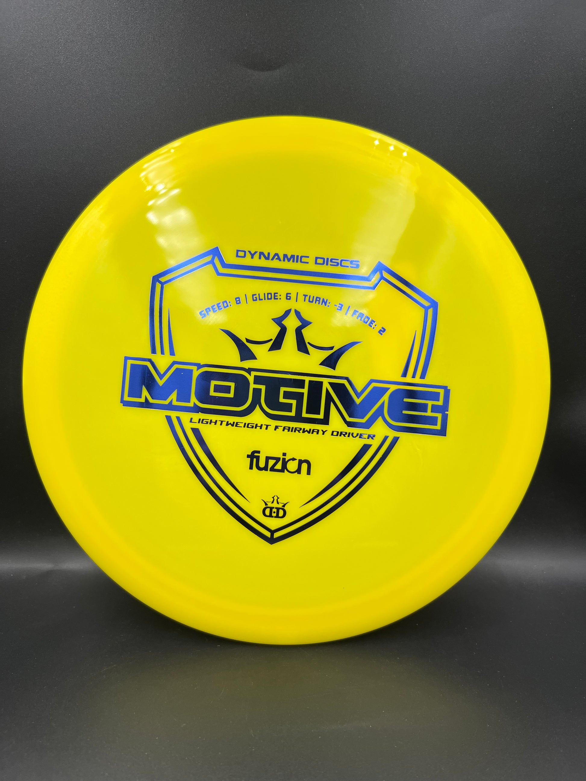 Dynamic Discs Fuzion Motive Yellow Blue Stamp - 147g
