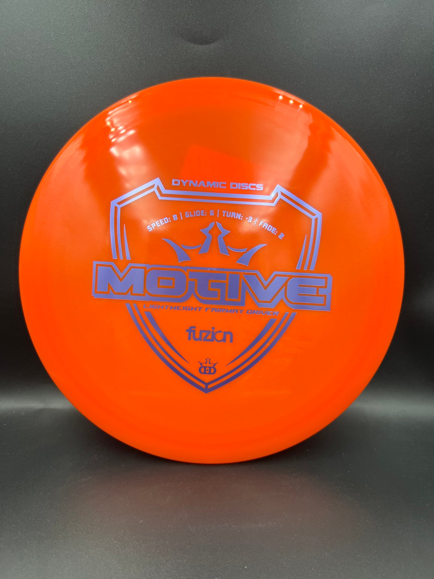 Dynamic Discs Fuzion Motive Orange Light Purple Stamp - 147g