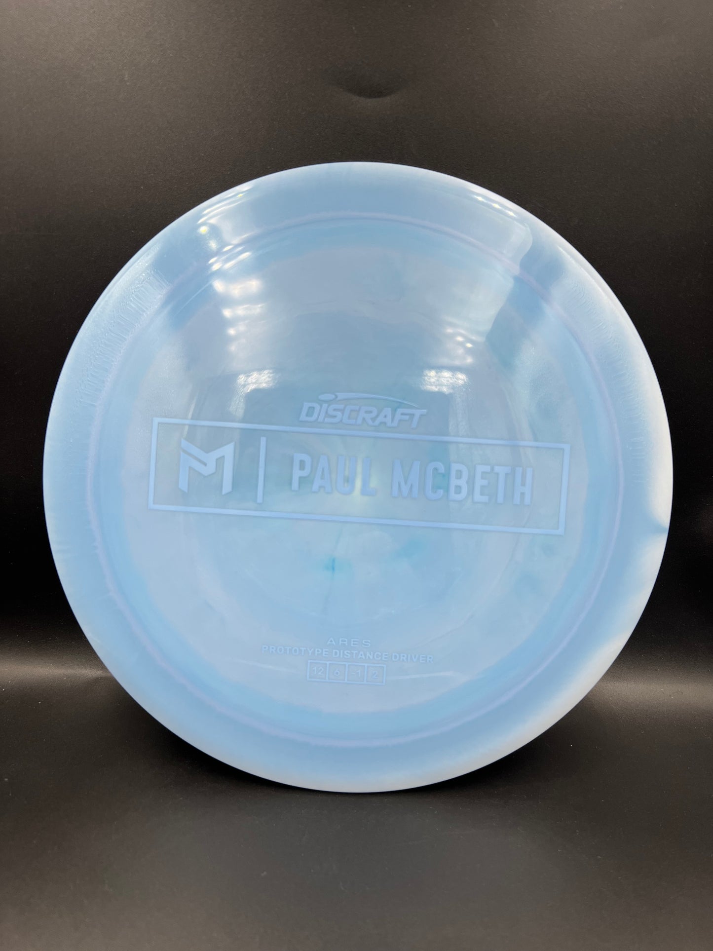Discraft Paul McBeth Prototype Ares Light Blue Light Blue Stamp - 173g