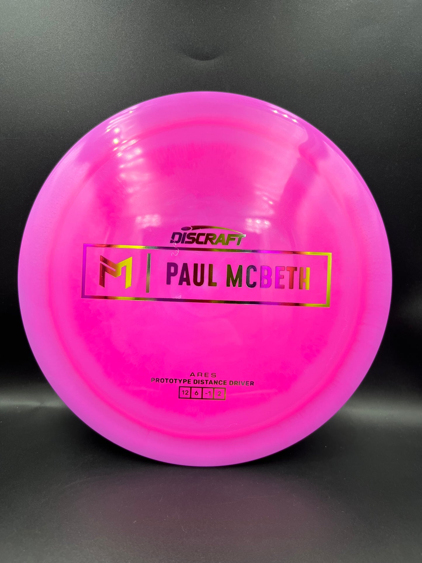 Discraft Paul McBeth Prototype Ares Pink Multi Color Stamp - 173g