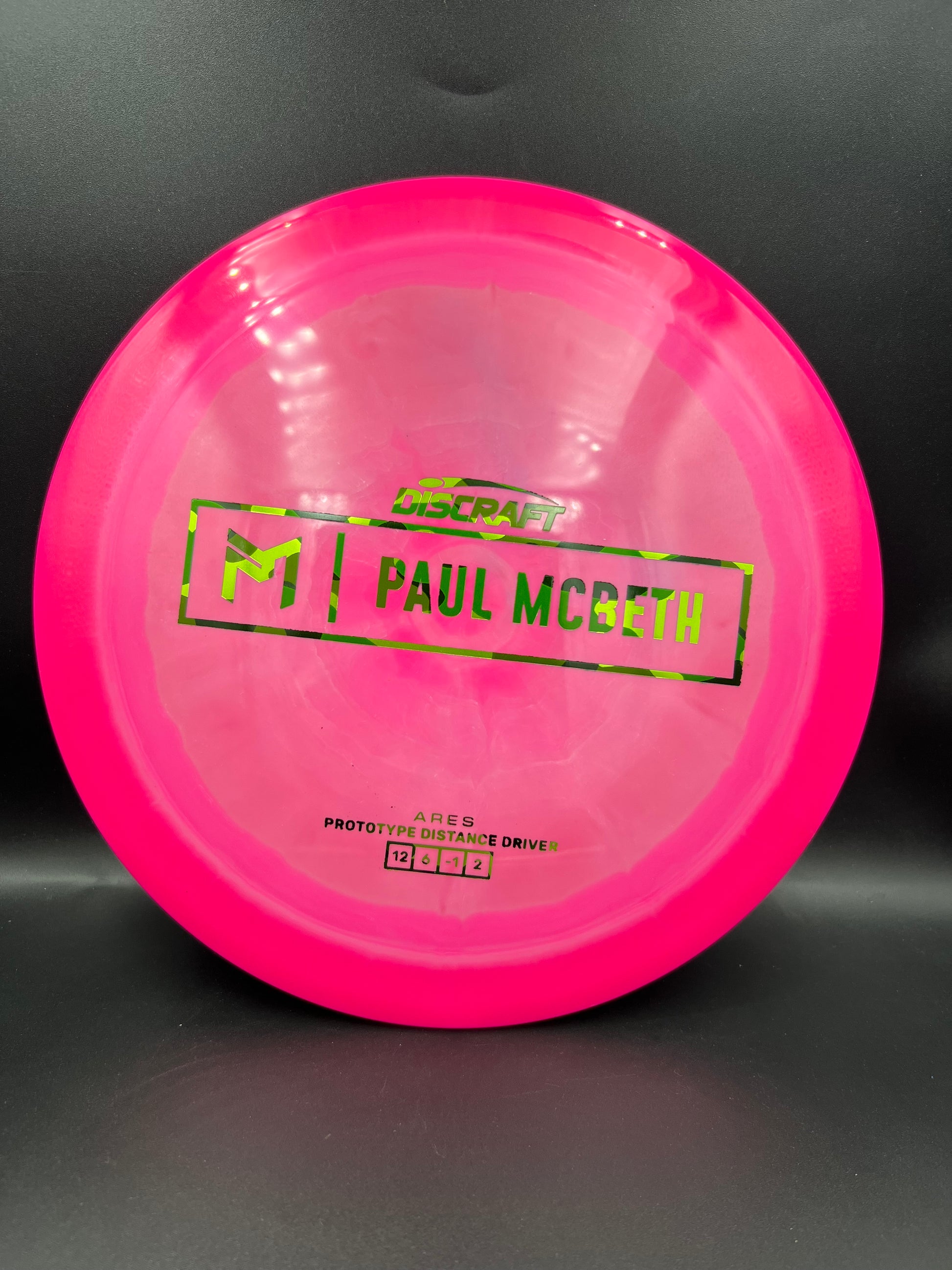 Discraft Paul McBeth Prototype Ares Pink Camo Stamp - 173g