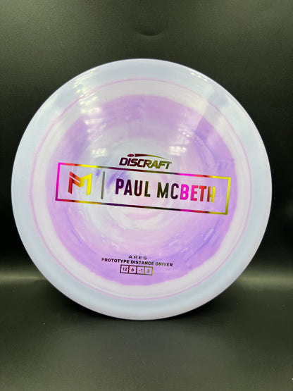 Discraft Paul McBeth Prototype Ares Light Purple Multi Color Stamp - 173g