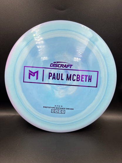 Discraft Paul McBeth Prototype Ares Light Blue Purple Stamp - 173g