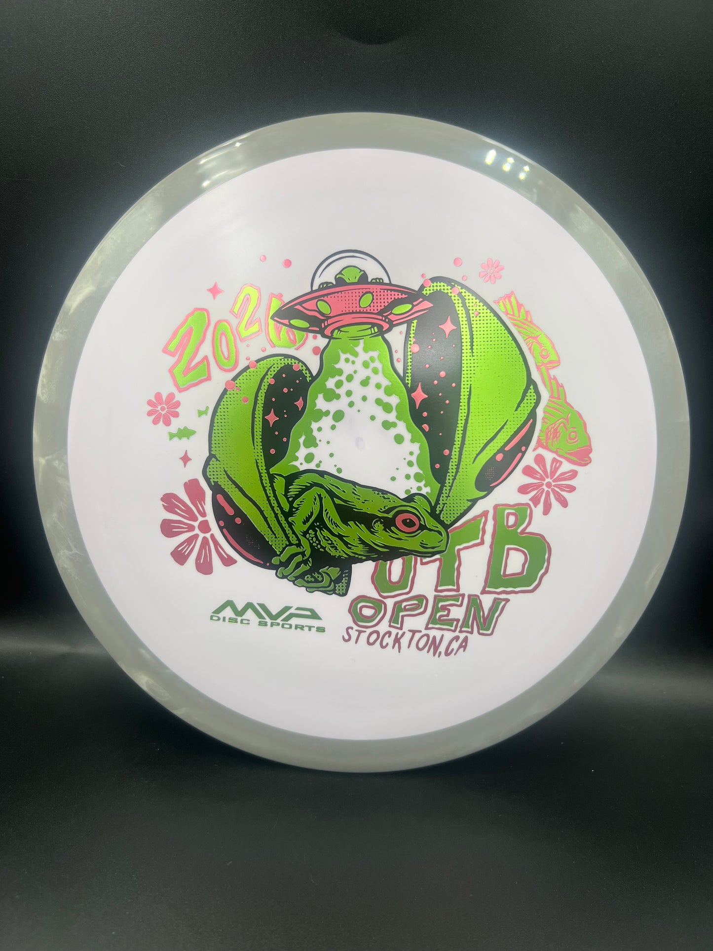 2026 OTB Axiom Fission Delirium Gray Rim Light Pink Plate - 174g