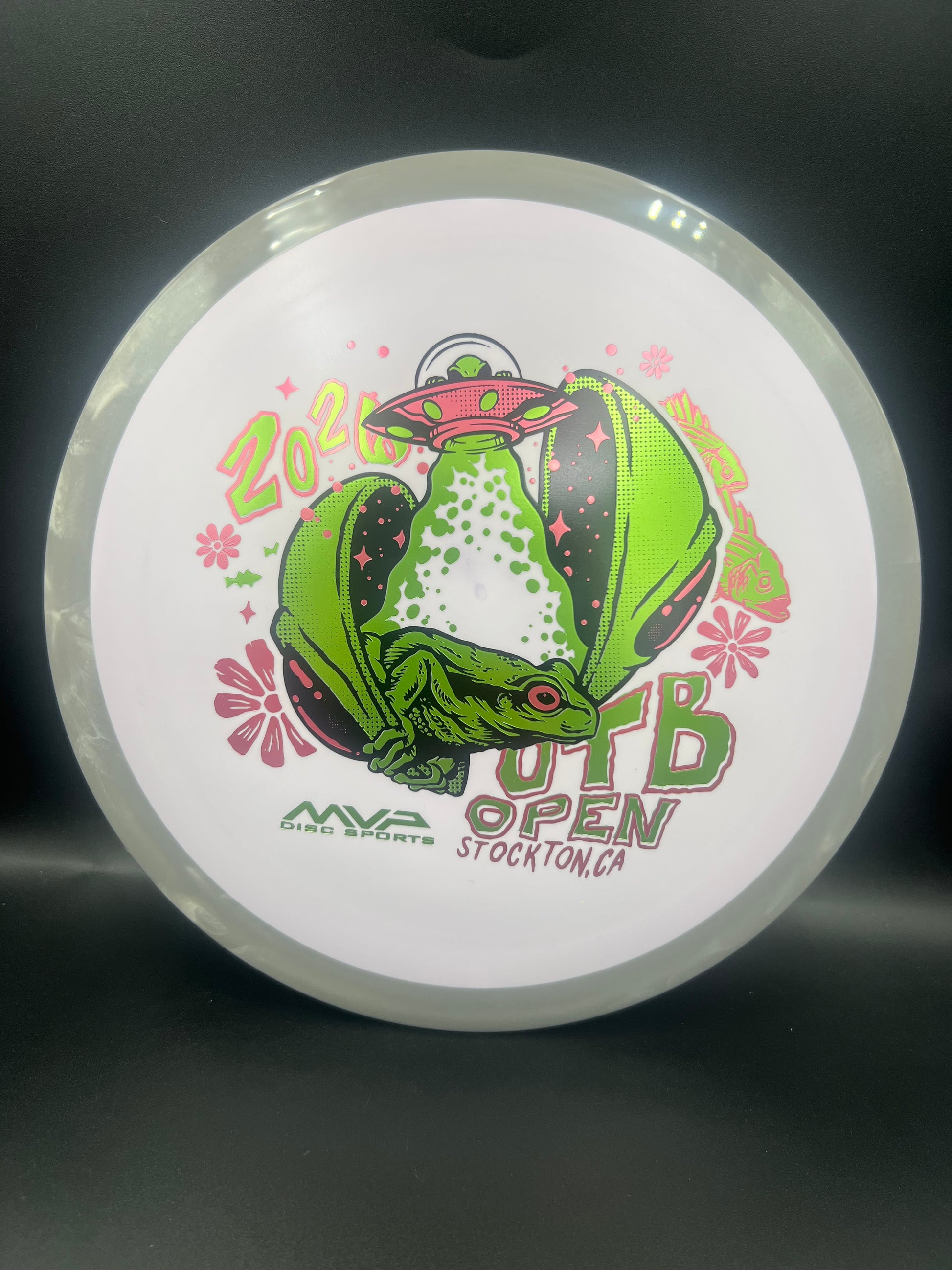 2026 OTB Axiom Fission Delirium Gray Rim Light Pink Plate - 174g