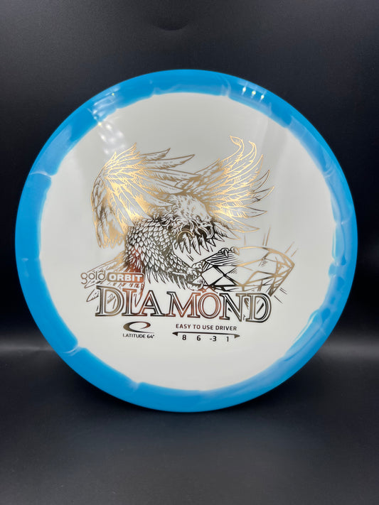 Latitude 64 Gold Orbit Diamond Blue Gold Stamp - 157g