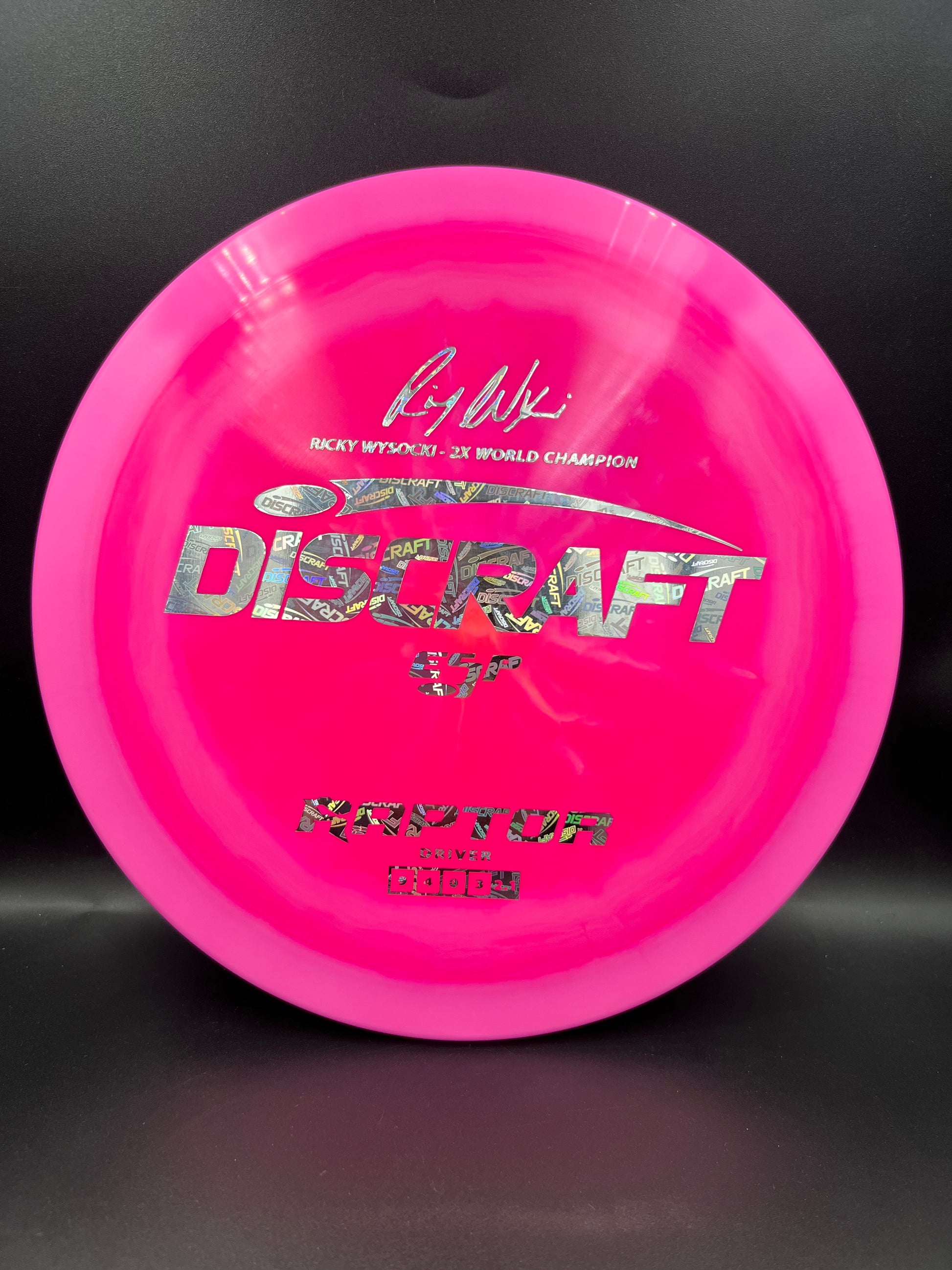 Discraft ESP Raptor Swirly Pink Silver Discraft Logo Stamp - 173-174g