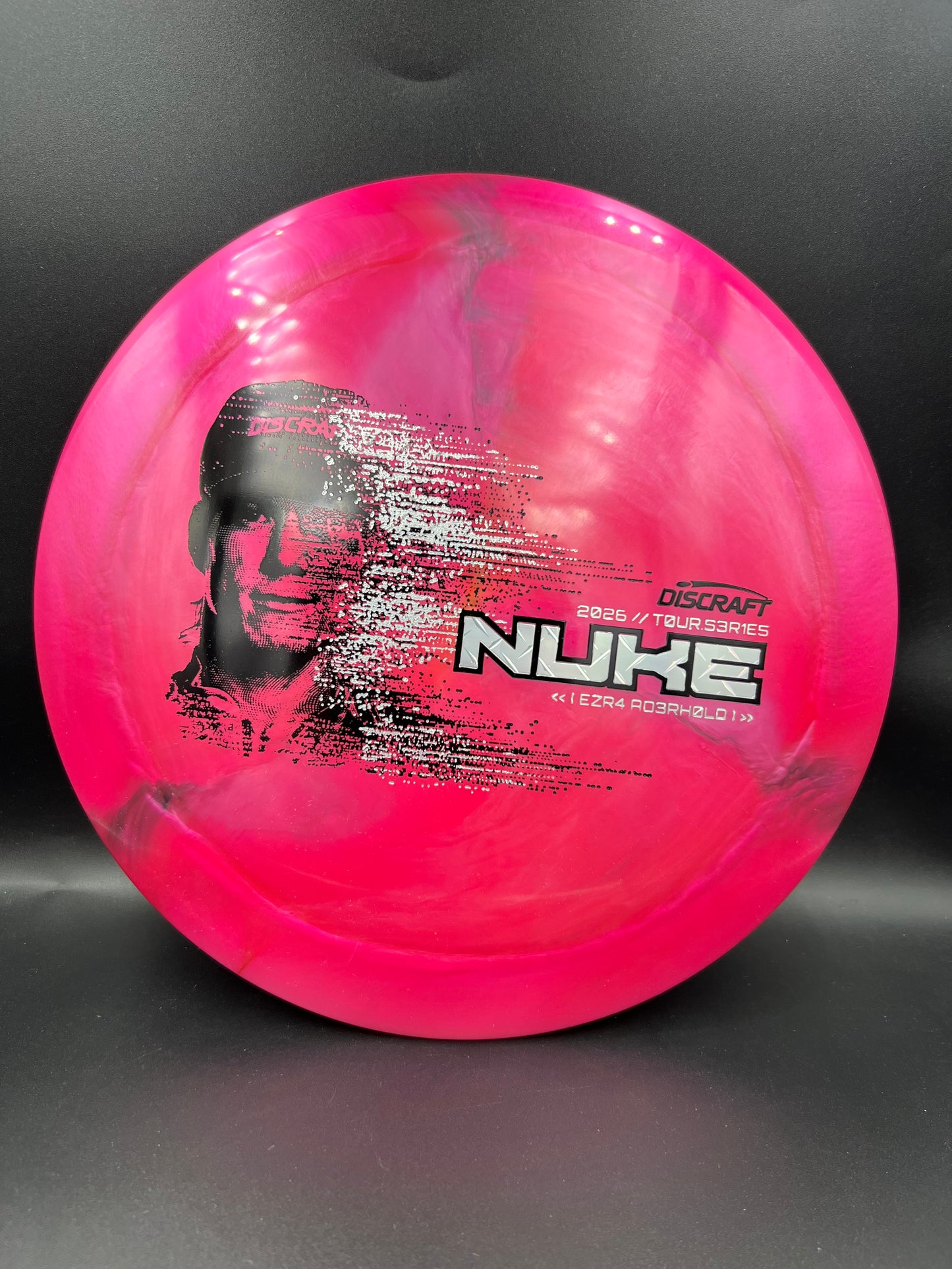 Discraft Ezra Aderhold Nuke 2026 Tour Series Pink Metal Plate Stamp - 176g