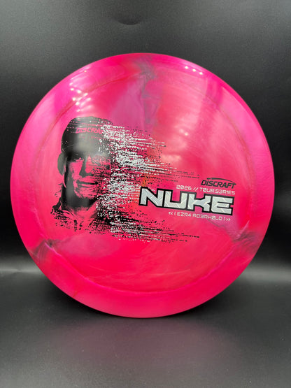Discraft Ezra Aderhold Nuke 2026 Tour Series Pink Metal Plate Stamp - 176g