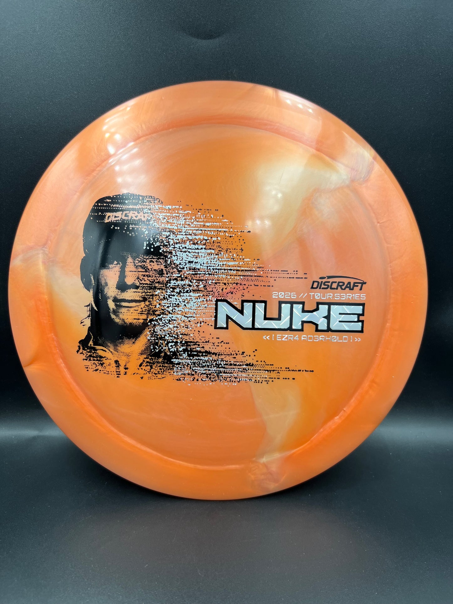Discraft Ezra Aderhold Nuke 2026 Tour Series Orange Metal Plate Stamp - 173g