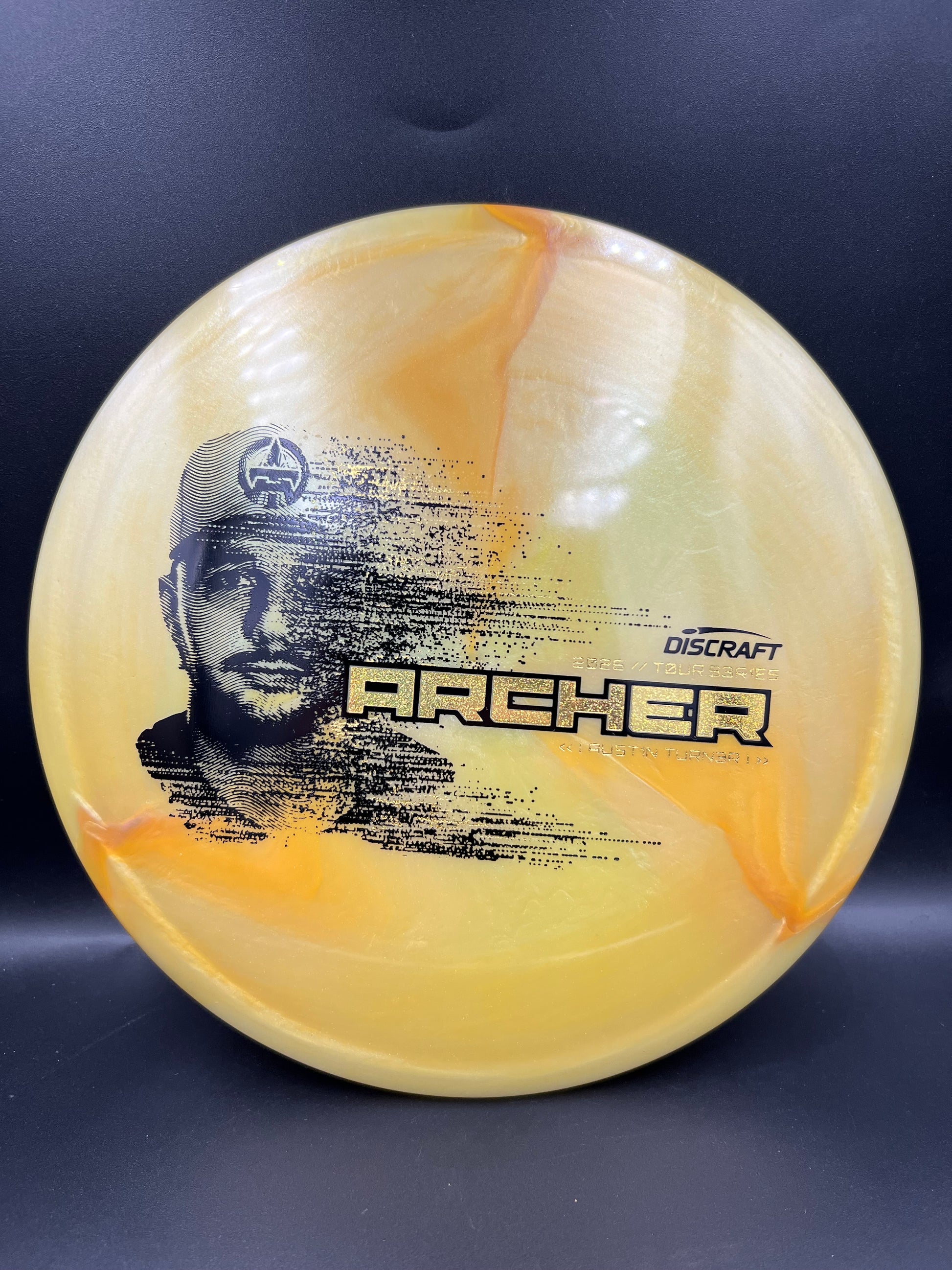Discraft Austin Turner Archer 2026 Tour Series Yellow Gold Glitter Stamp - 173-174g