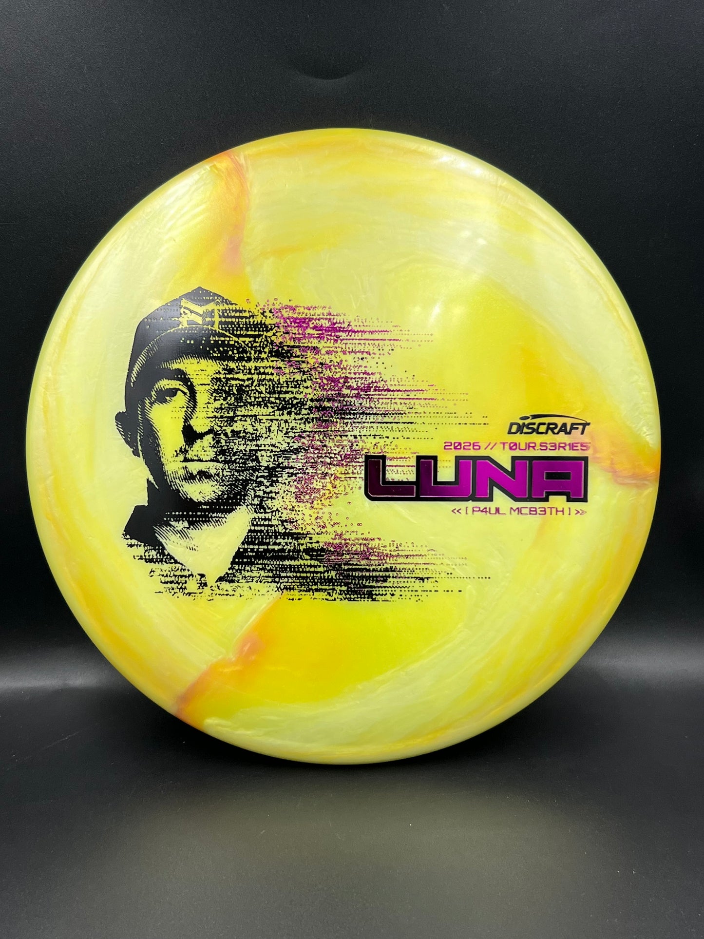 Discraft Paul McBeth Luna 2026 Tour Series Yellow Pink Stamp - 173-174g
