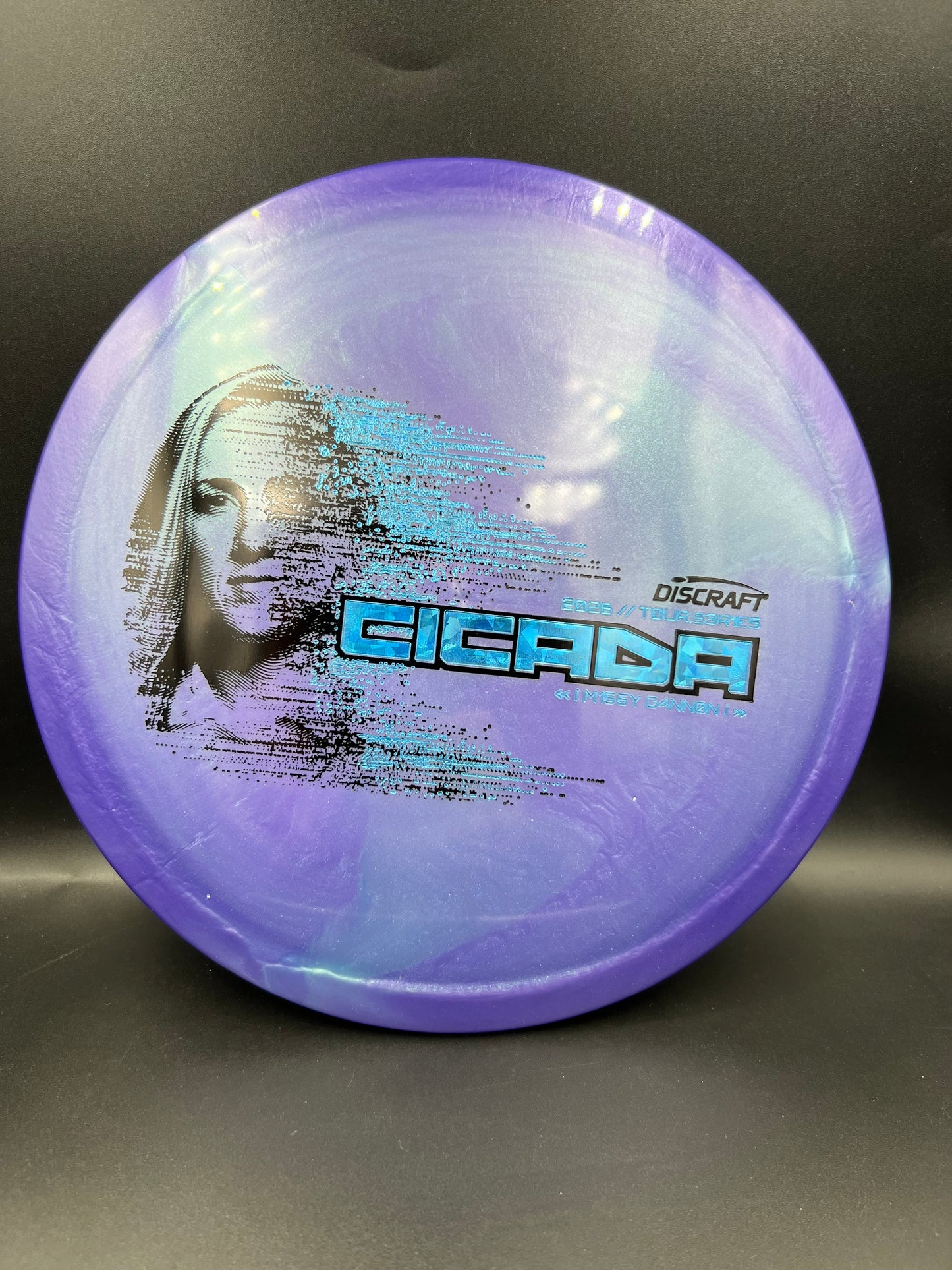 Discraft Missy Gannon Cicada 2026 Tour Series Blurple Blue Shatter Stamp - 170-172g
