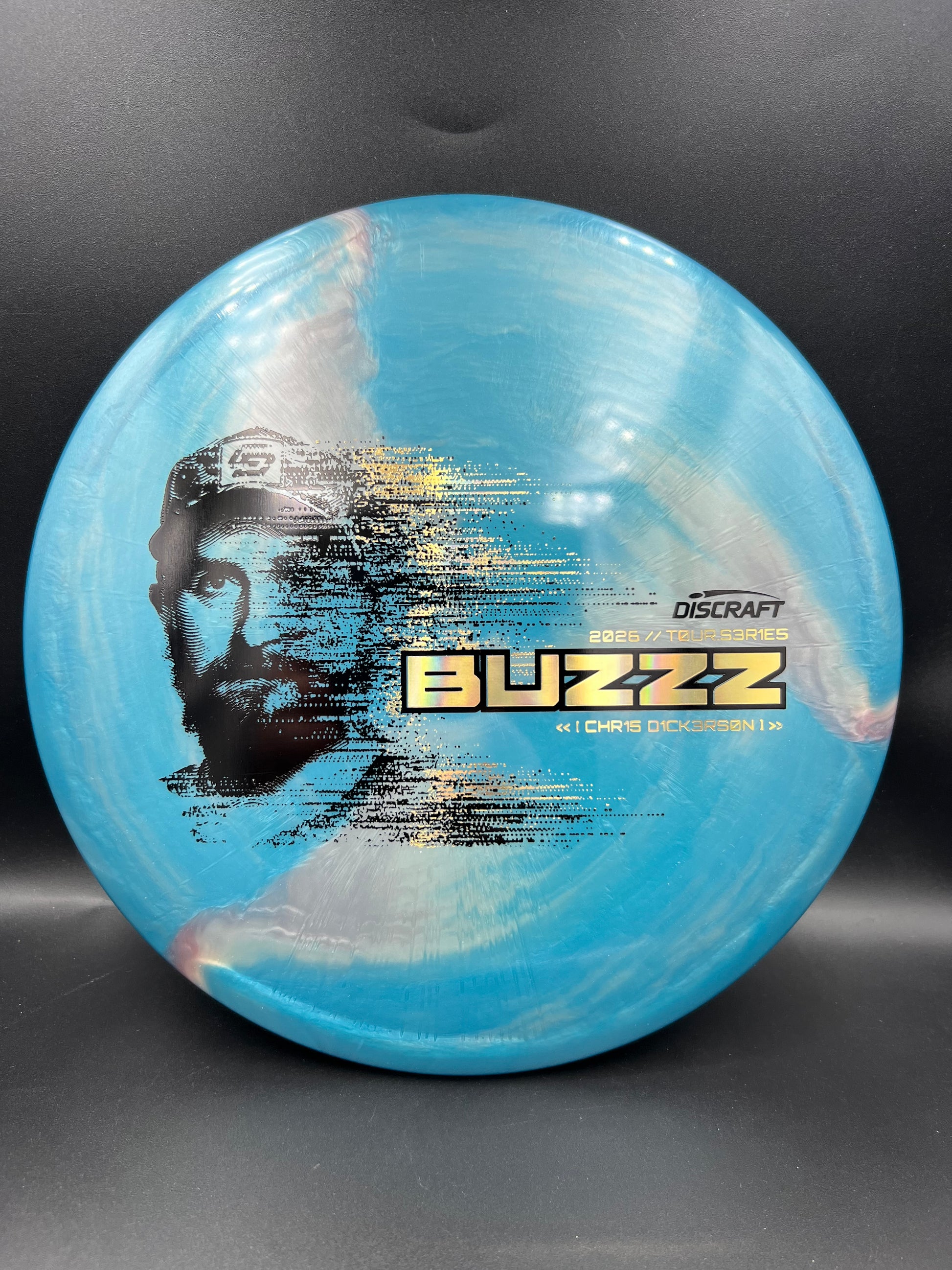 Discraft Chris Dickerson Buzzz 2026 Tour Series Blue Gray Gold Stamp - 175-176g