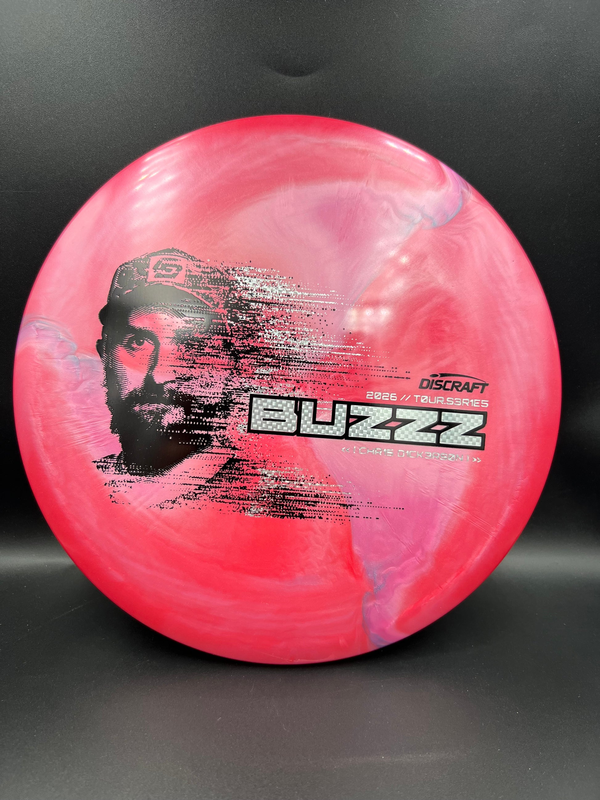 Discraft Chris Dickerson Buzzz 2026 Tour Series Pinkish Red Silver Stamp - 175-176g