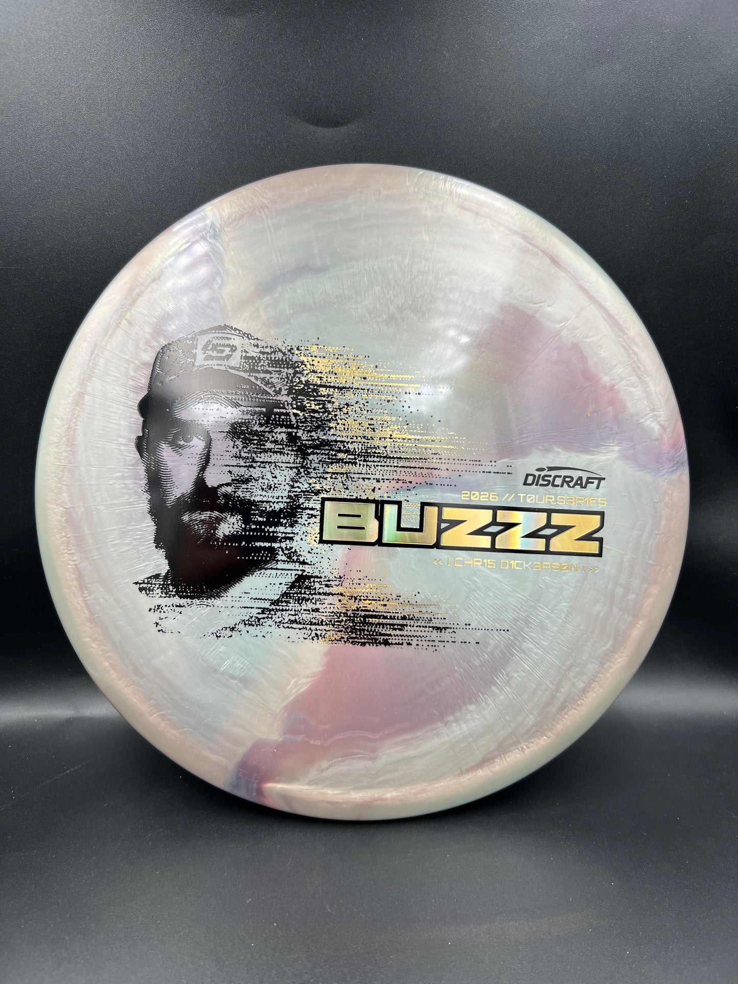 Discraft Chris Dickerson Buzzz 2026 Tour Series Gray Light Purple Gold Stamp - 175-176g