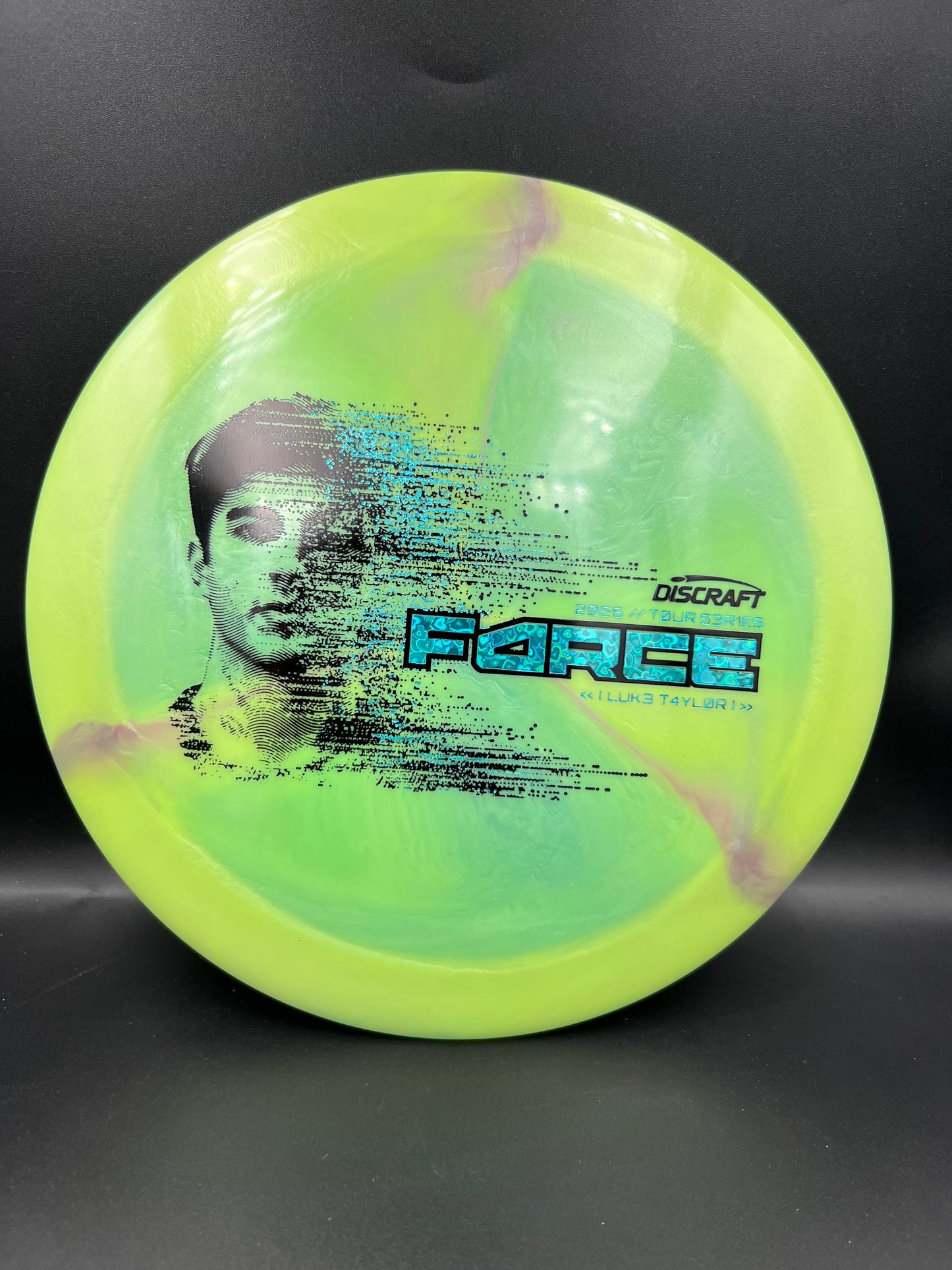Discraft Luke Taylor Force 2026 Tour Series Green Blue Hearts Stamp - 173-174g