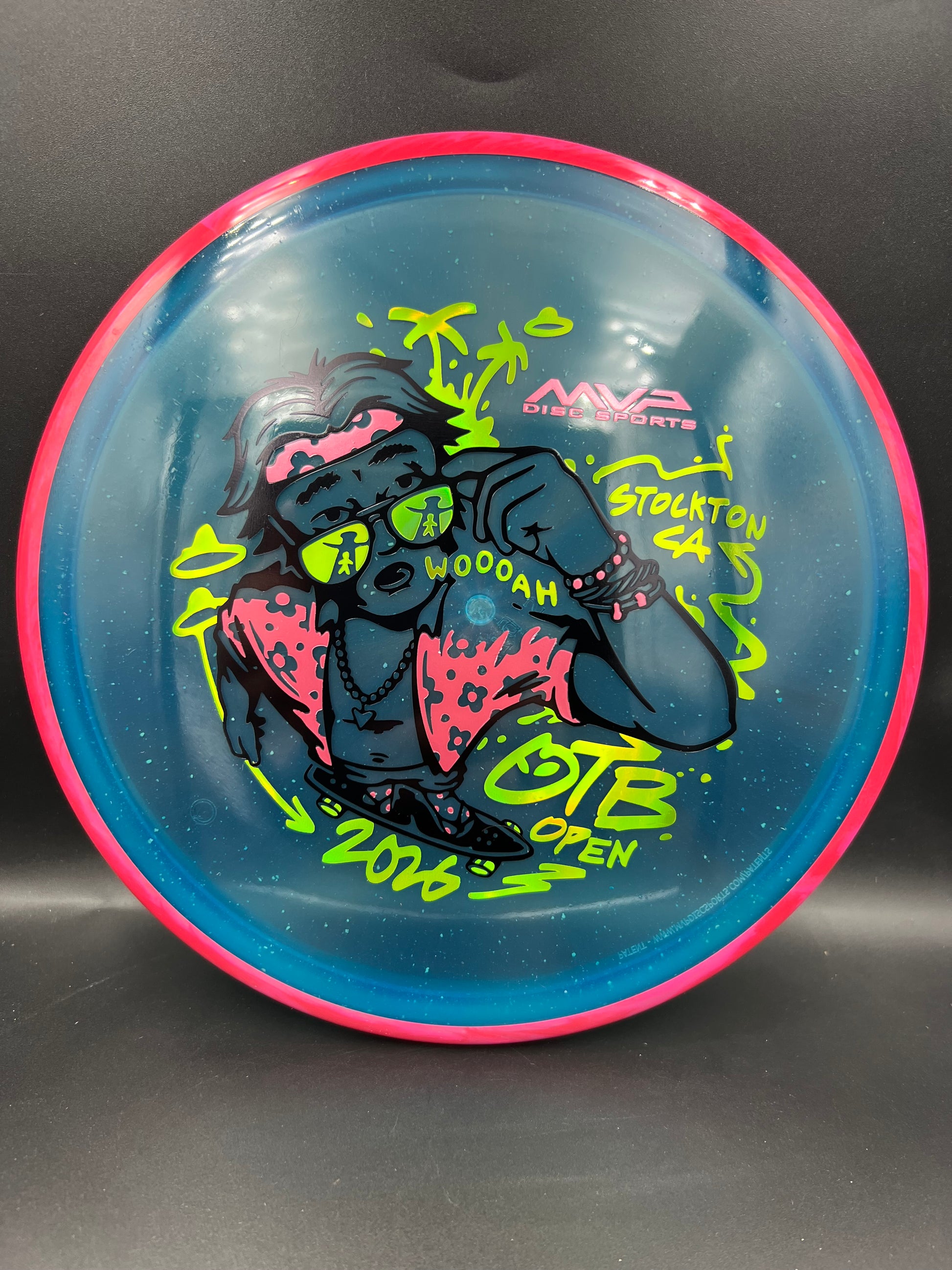 Axiom Particle Proton Soft Hex OTB 2026 Pink Red Rim Blue Plate - 177g