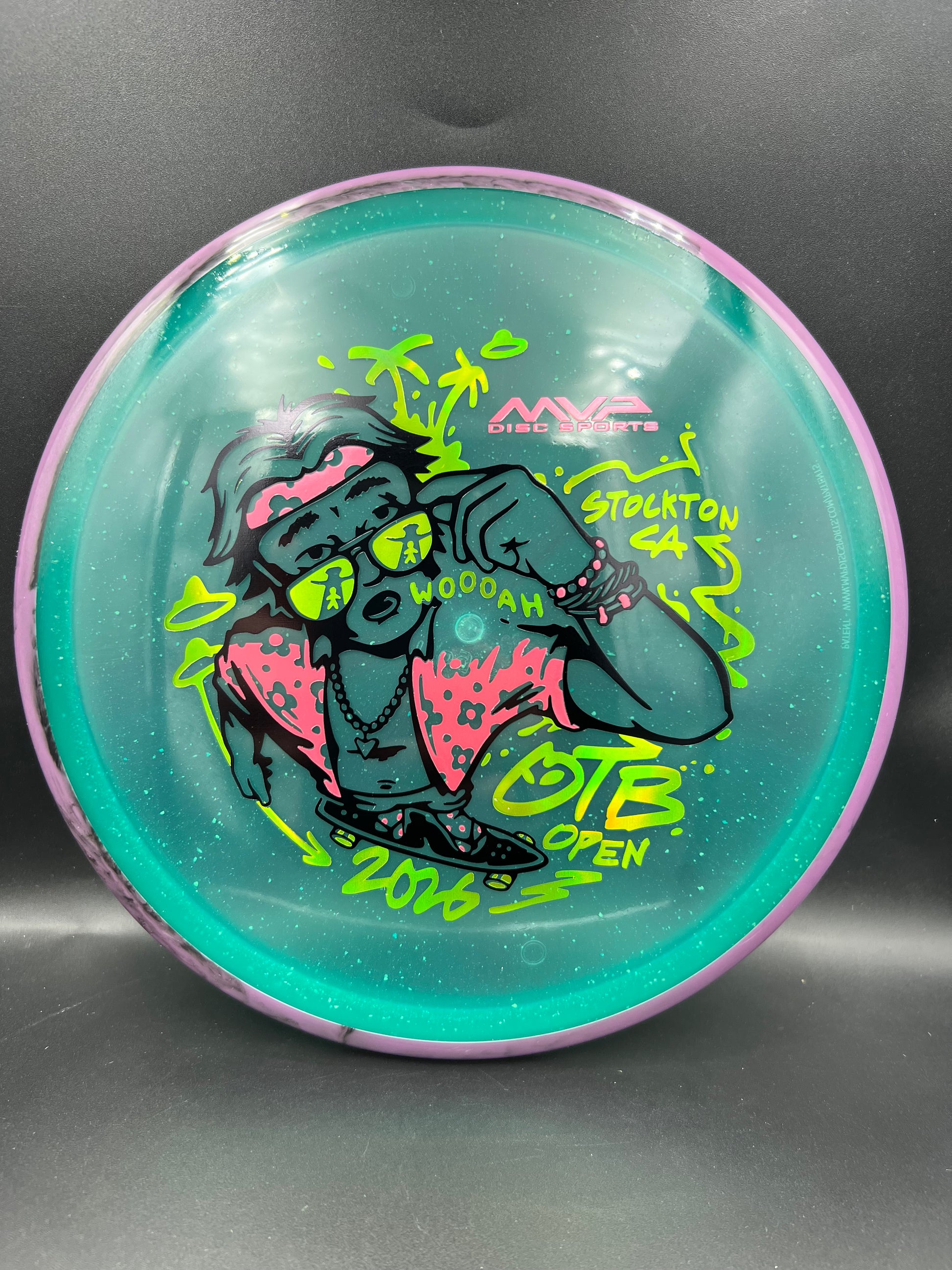 Axiom Particle Proton Soft Hex OTB 2026 Purple Rim Teal Plate - 176g