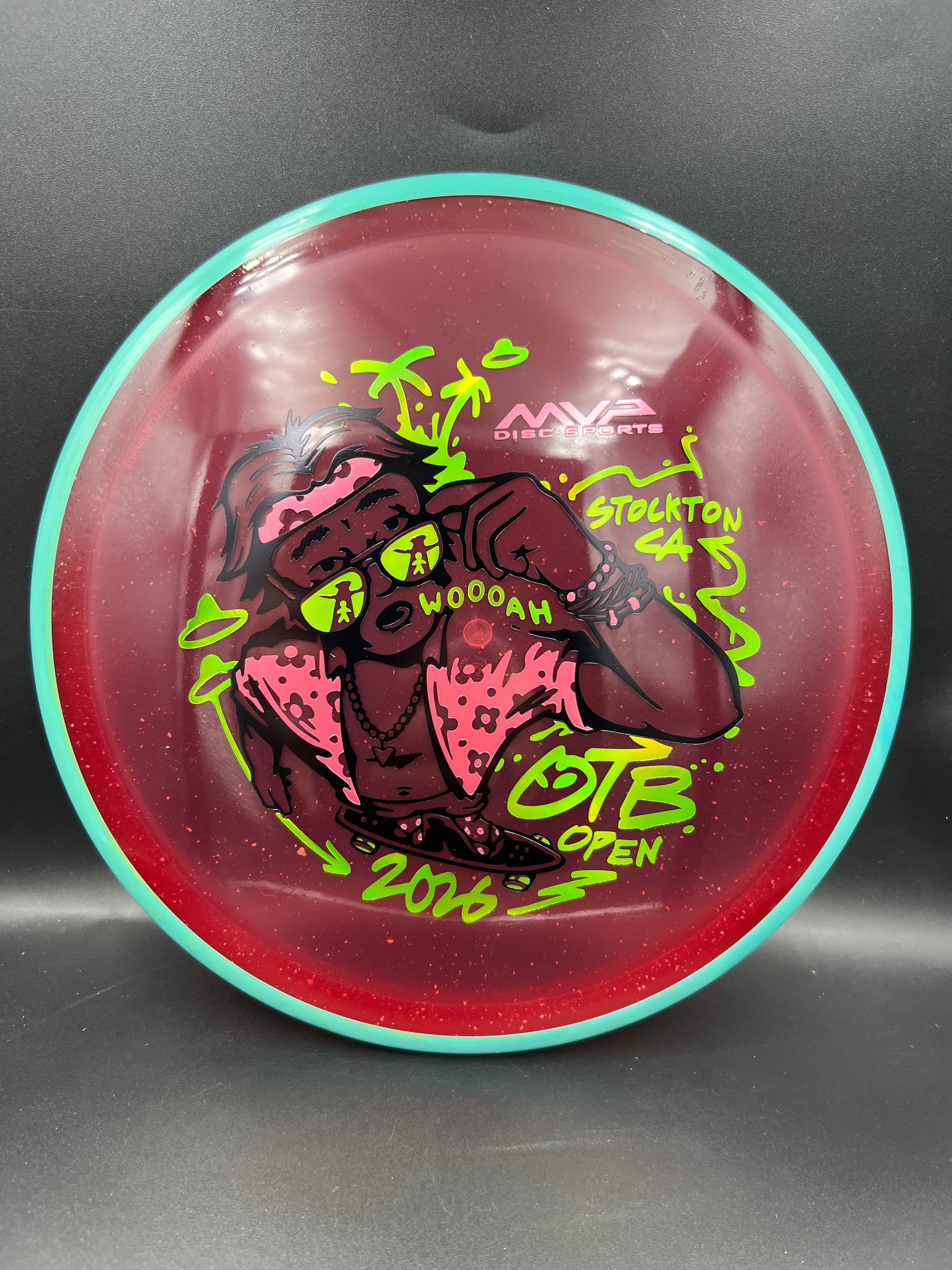 Axiom Particle Proton Soft Hex OTB 2026 Teal Rim Maroon Plate - 174g