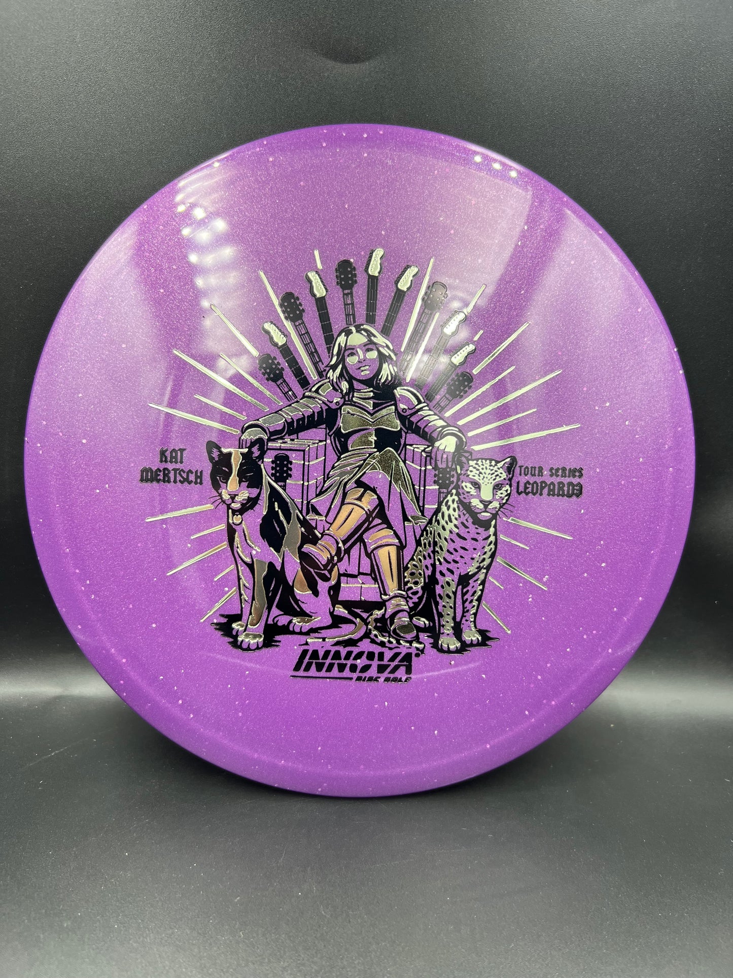 Innova 2026 Tour Series Metal Flake Star Leopard 3 Kat Mertsch Purple Black Silver Stamp - 170g